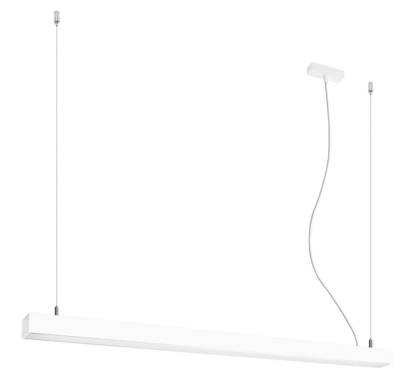 Vorschau LED Pendelleuchte länglich 118 cm Metall 3000 K Weiß