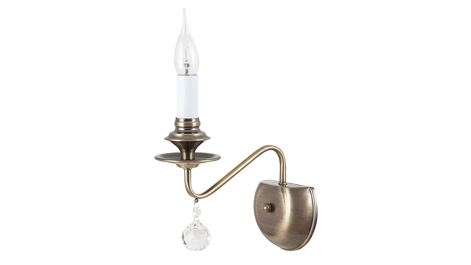 Antike Wandlampe in Bronze Kerze E14 Klassisch