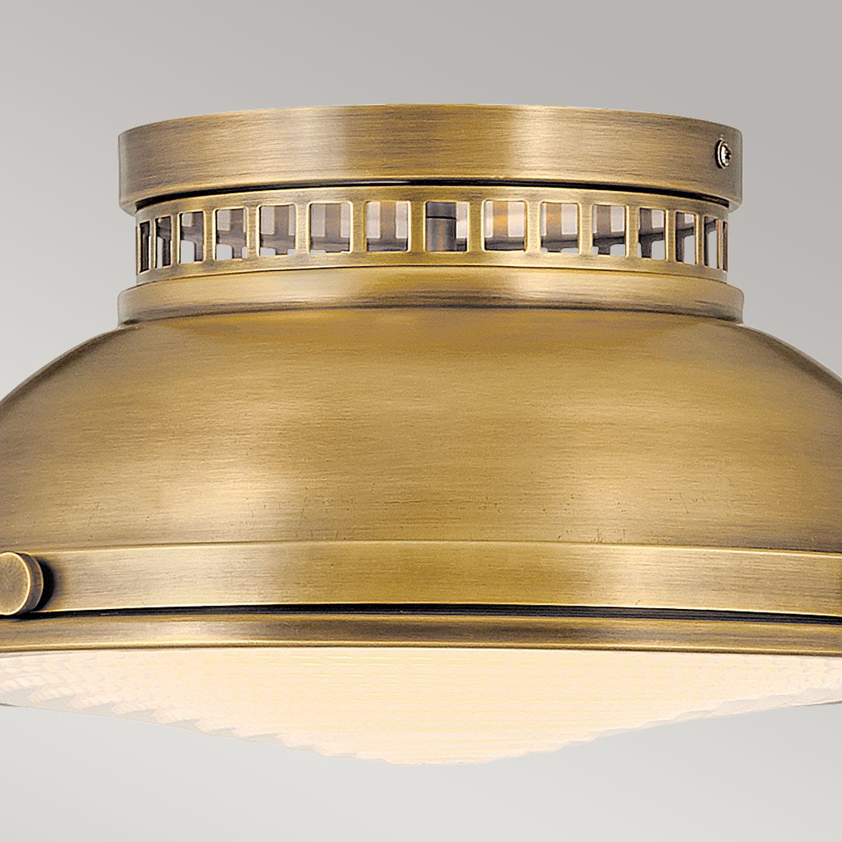 Deckenlampe Messing antik 2x E27 Ø 32 cm Industrial Design