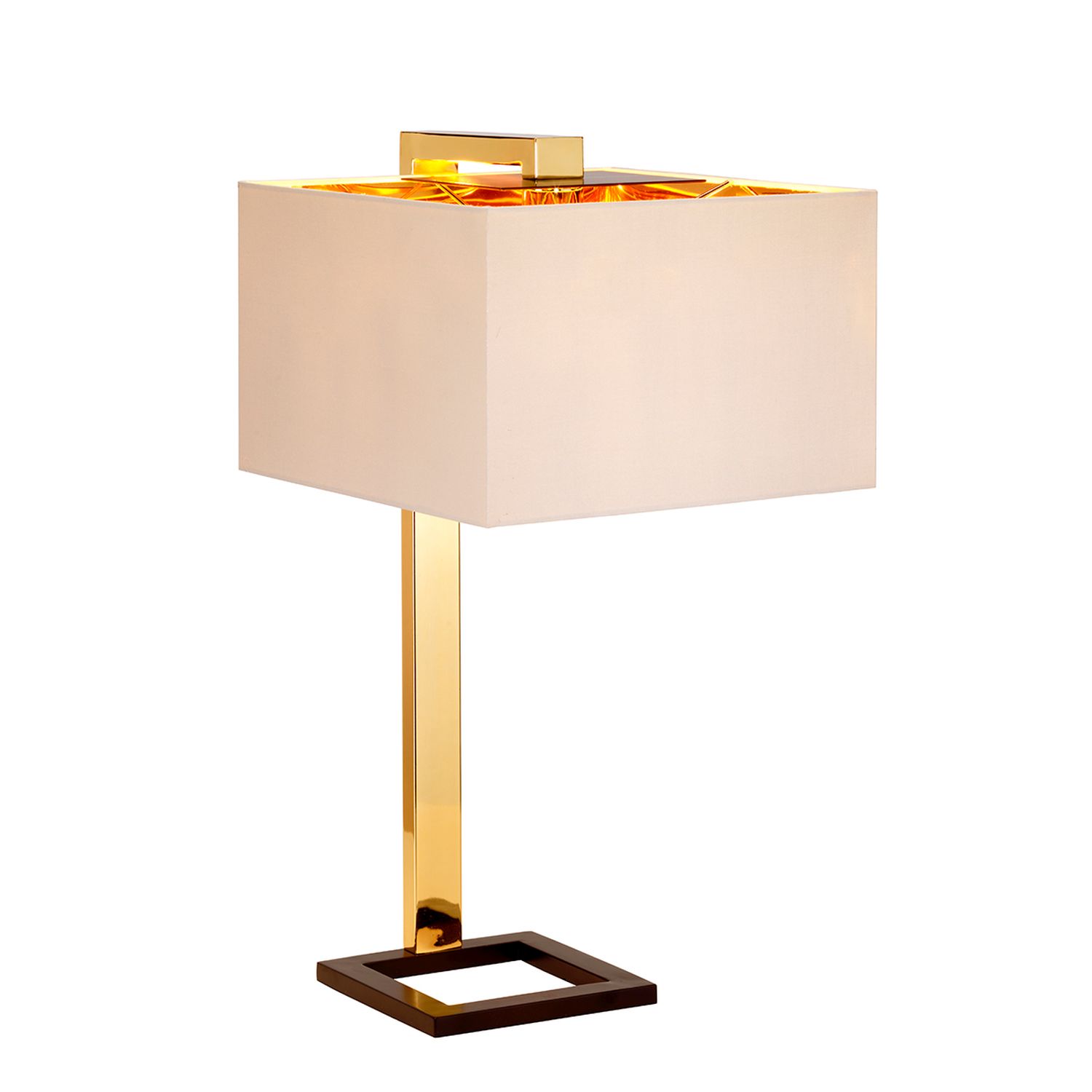 Tischlampe TIAGO in Gold Braun Creme H:62cm Lampe