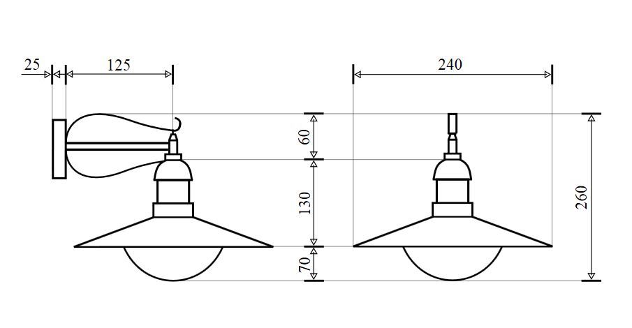 Wandlampe außen IP44 in Silber maritimes Design OSLO