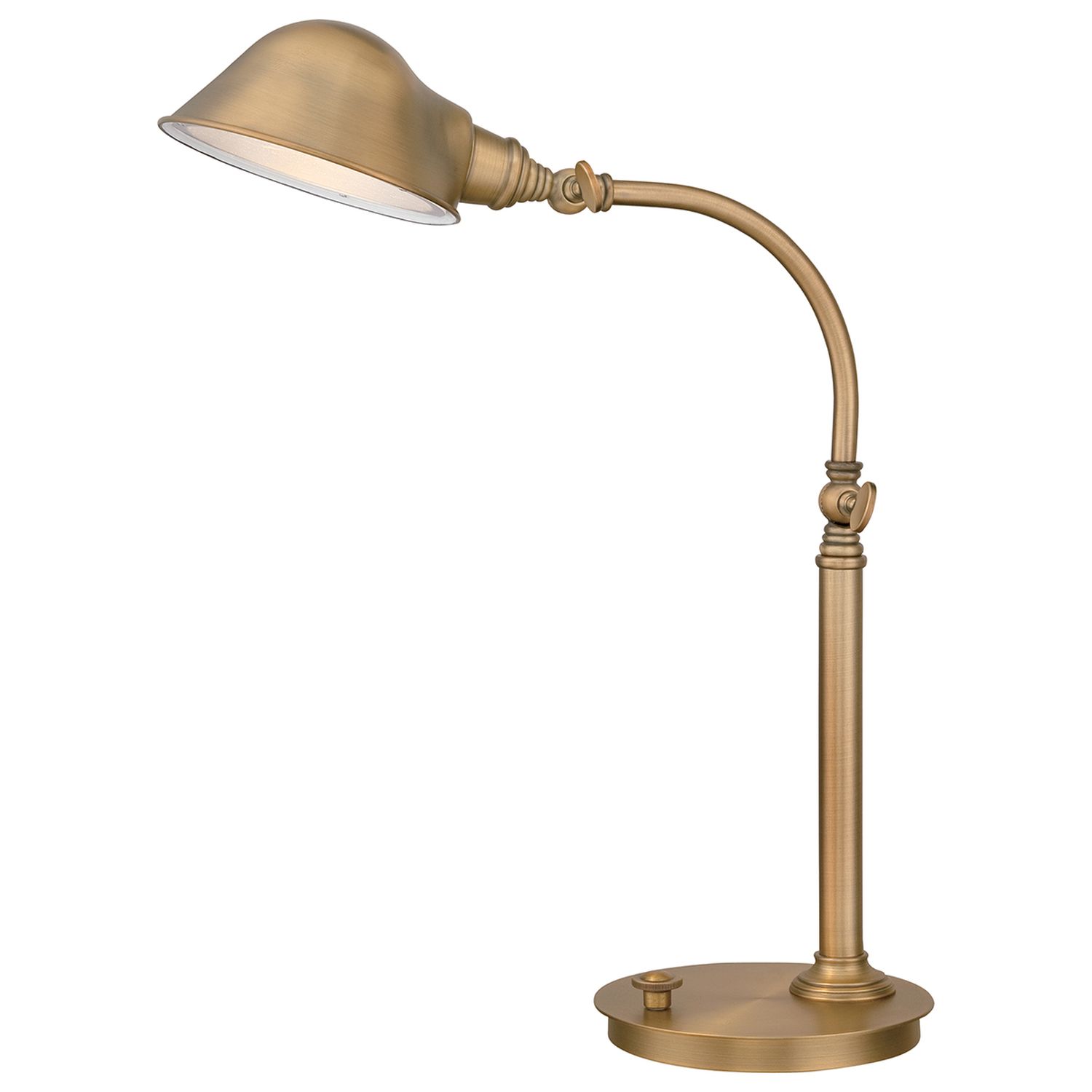 Lampe de table LED à intensité variable 53cm réglable en laiton antique