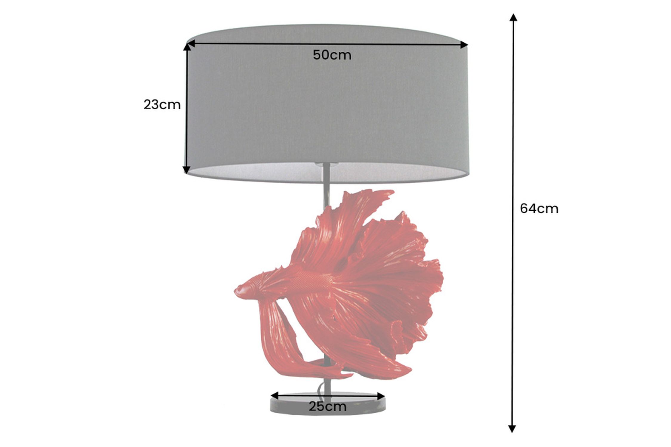 Lampe de table Marbre Tissu Rouge Noir 64 cm confortable