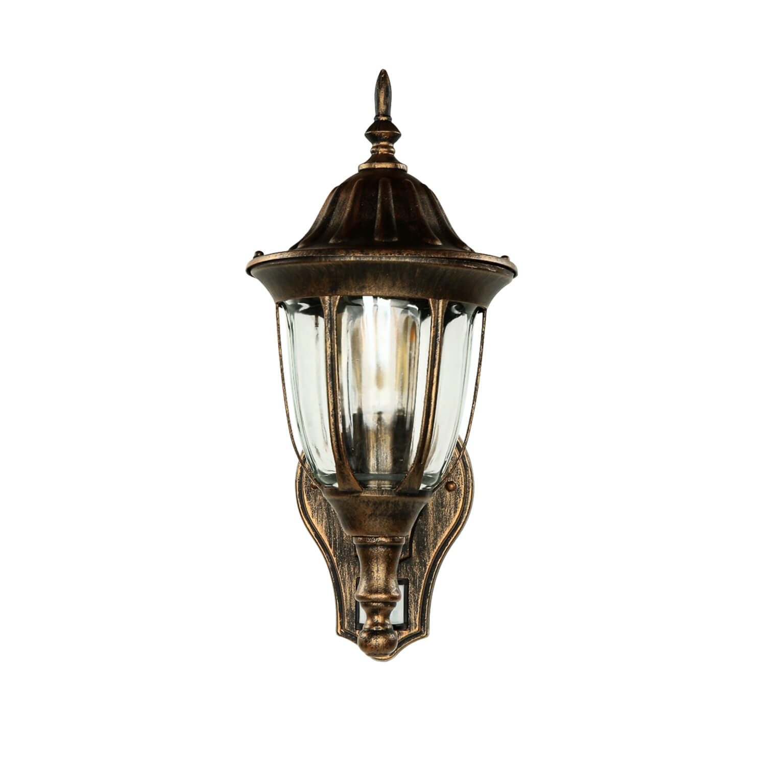 Lampe d'extérieur avec détecteur de mouvement IP44 cuivre antique MILANO