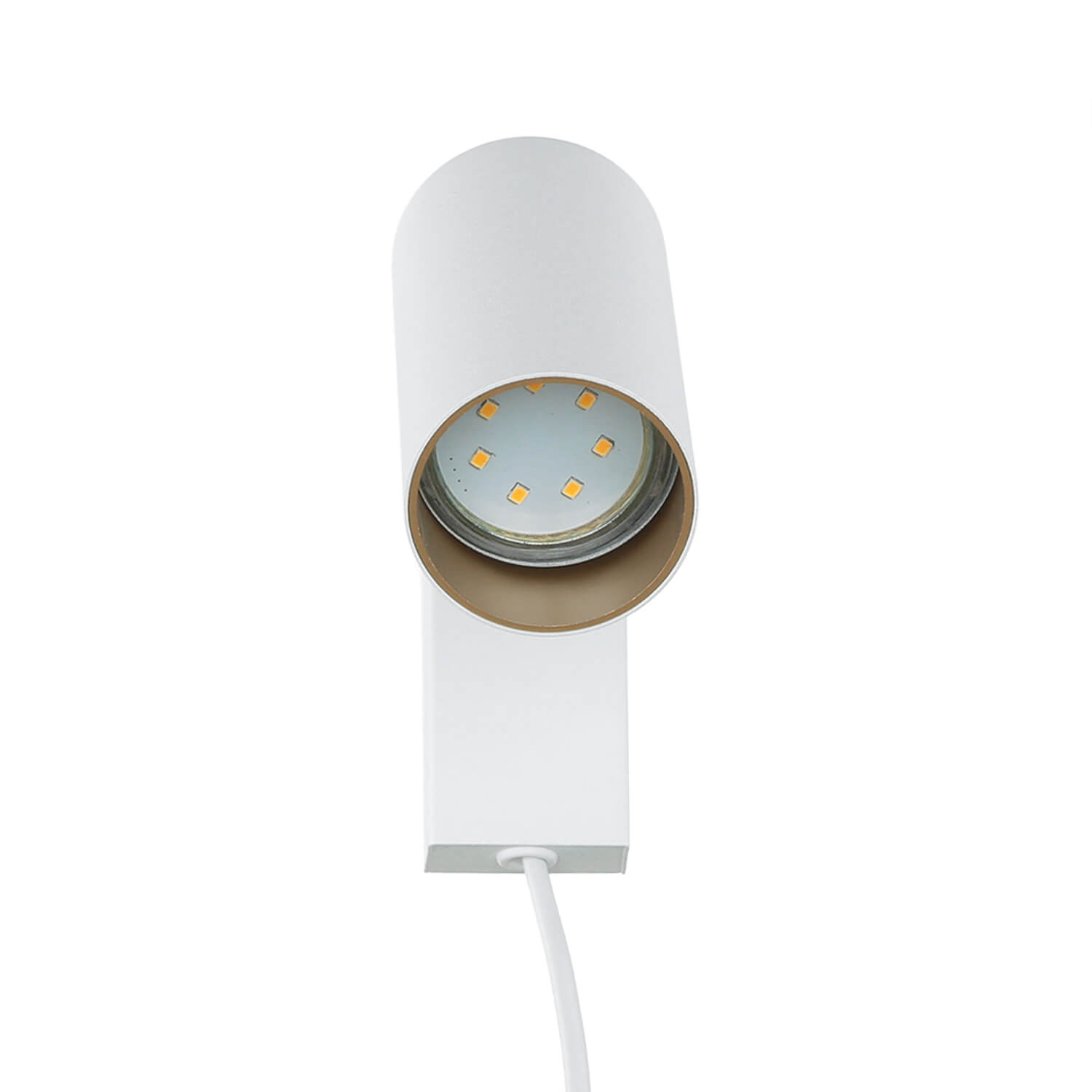 Moderne Wandlampe mit Schalter Kabel Weiß Gold