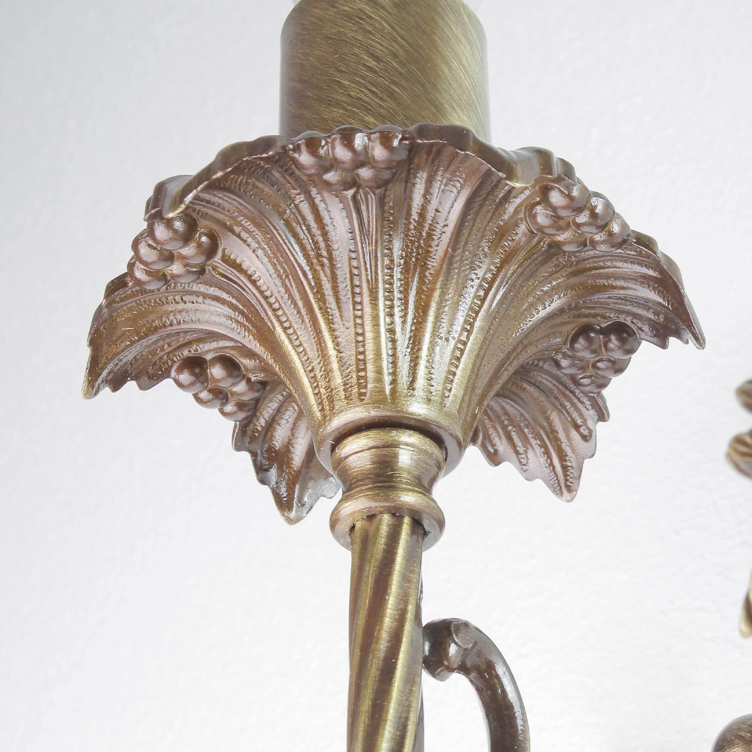 Premium Wandlampe Echt-Messing in Bronze Klassisch