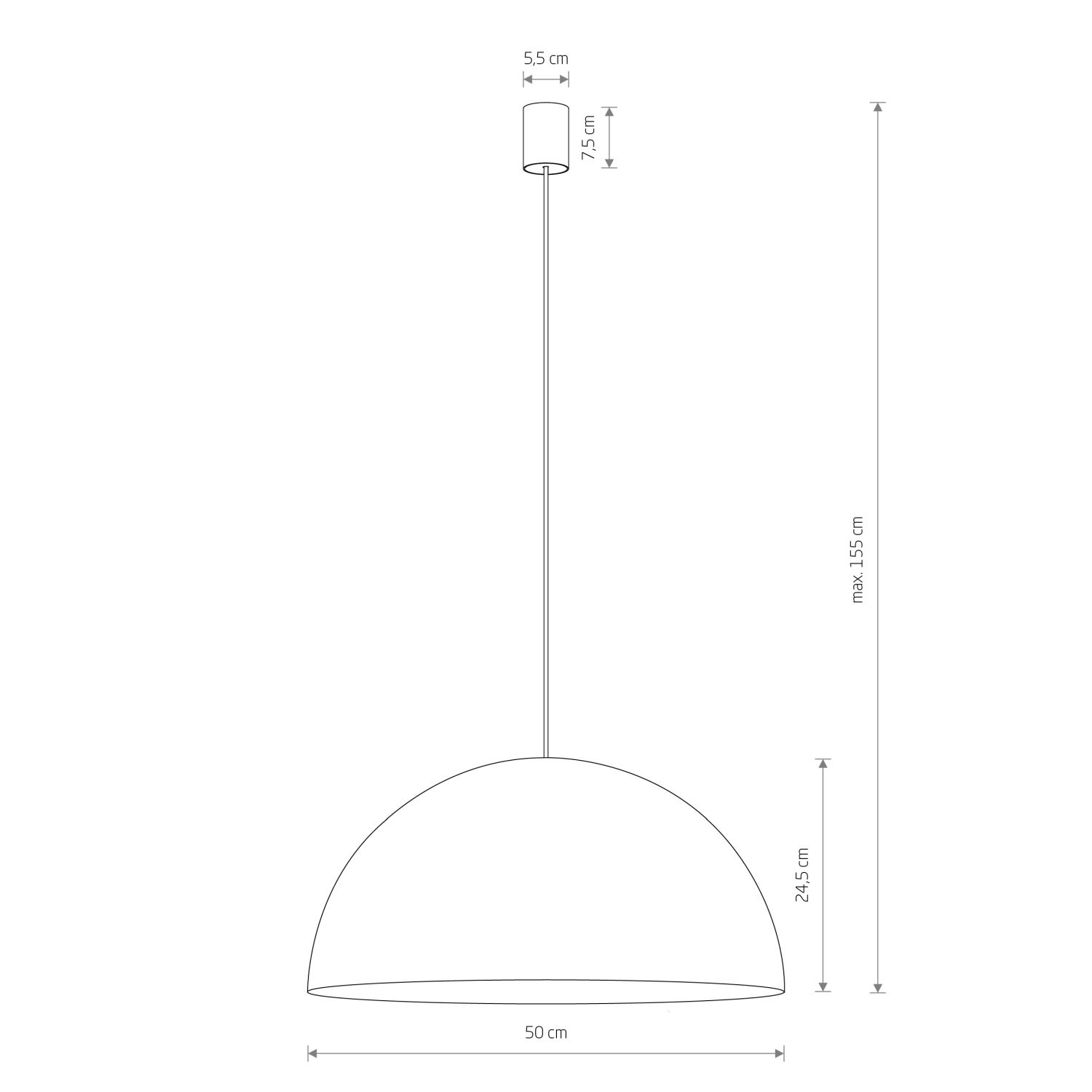 Suspension ronde Ø 50 cm en or mat 4x GX53 orientable