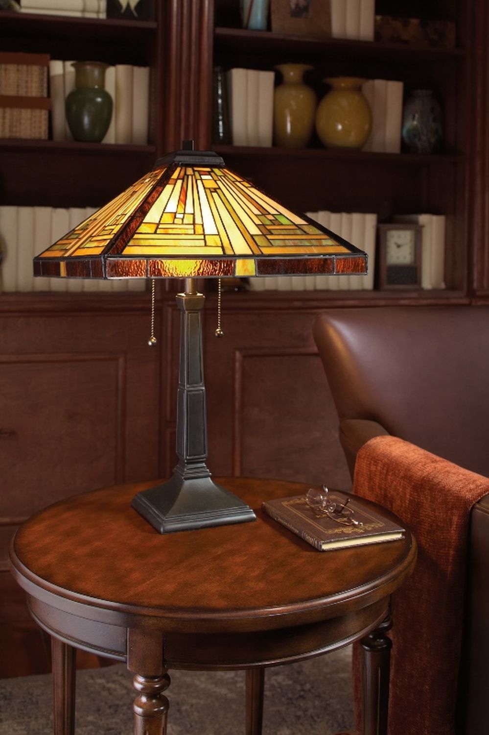 Tischlampe ETERNO 7 Buntglas H:58cm Tiffany Lampe