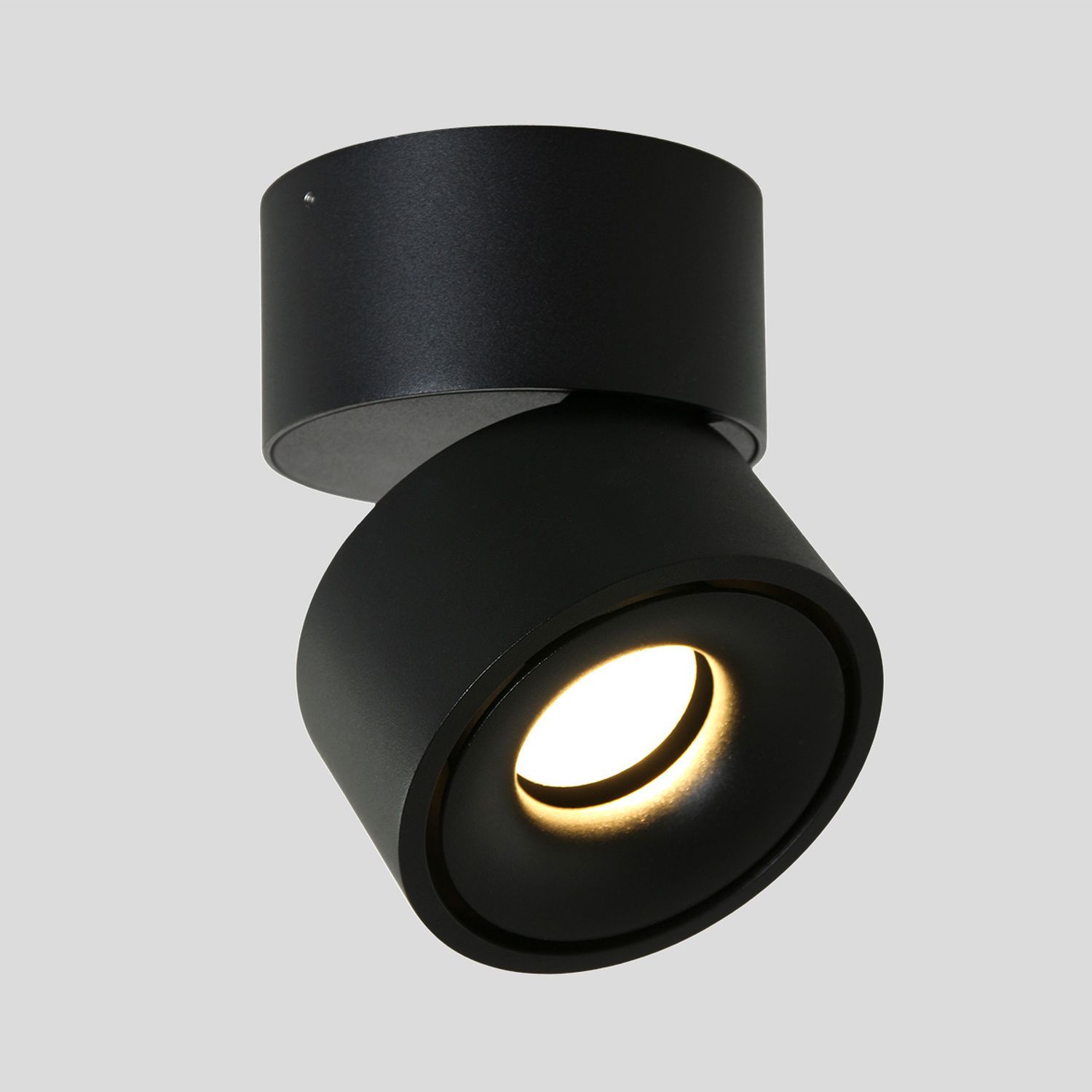 Spot de plafond LED métal noir Ø78 cm rond 8 W 2700 K