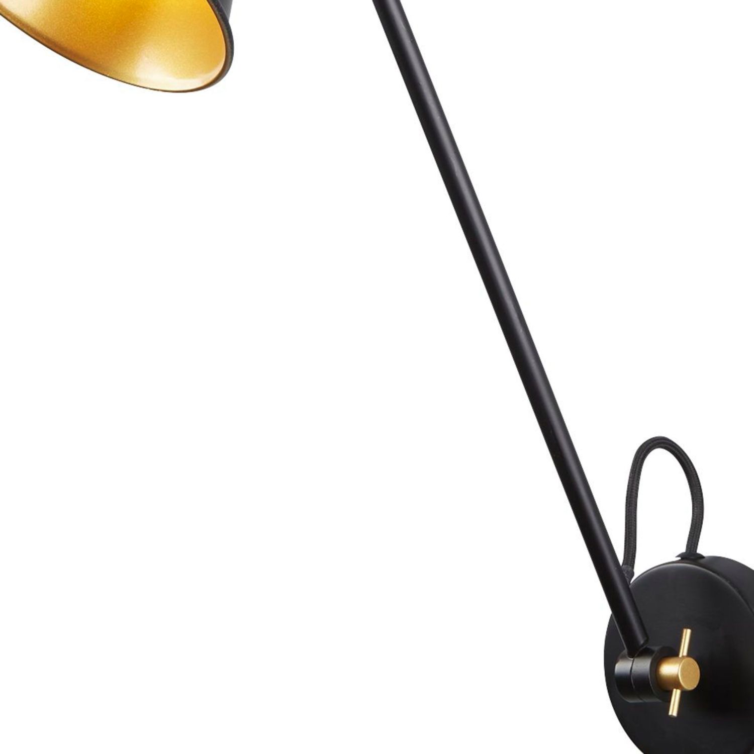 Wandlampe Schwarz Golz verstellbar Gelenke E27 mit Schalter