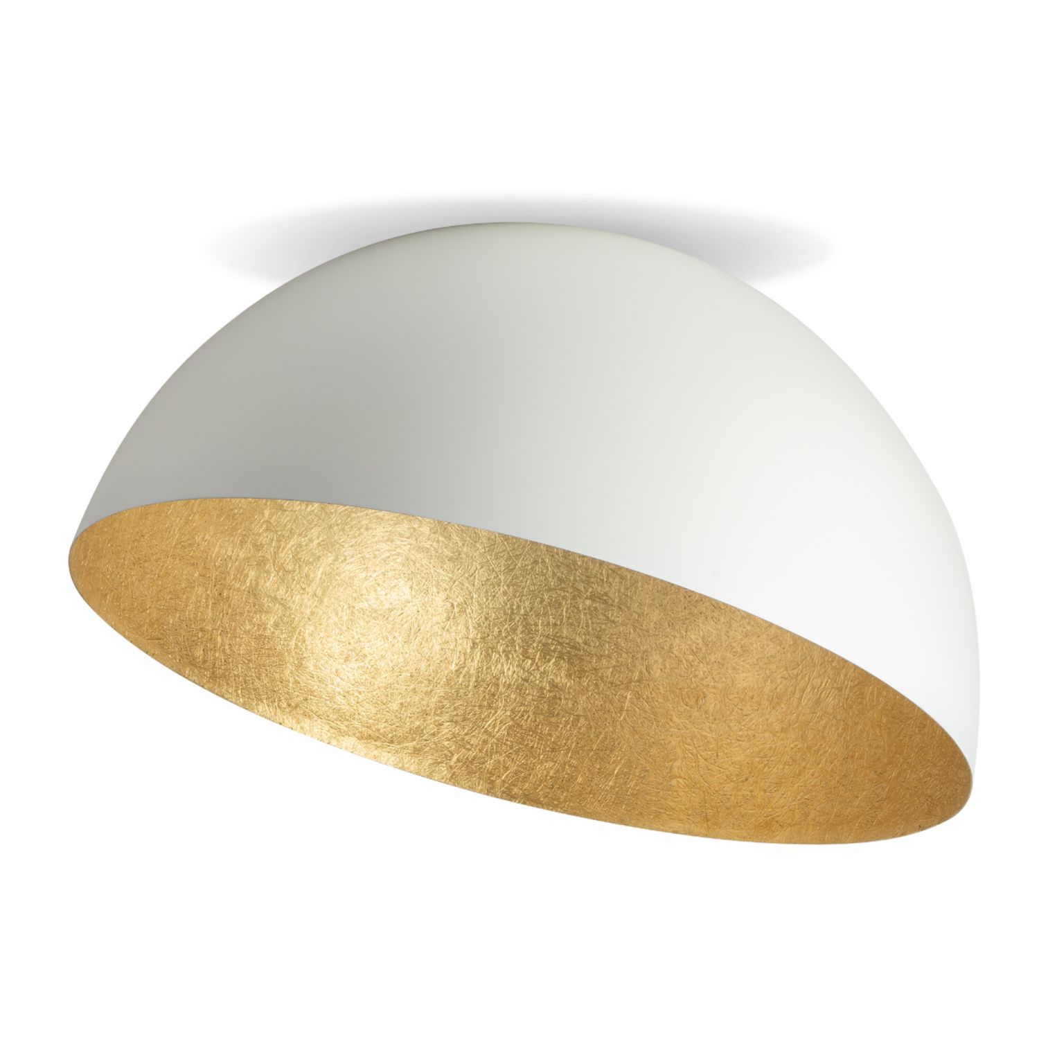Deckenlampe Weiß Gold Metall L:90 cm E27 dekorativ