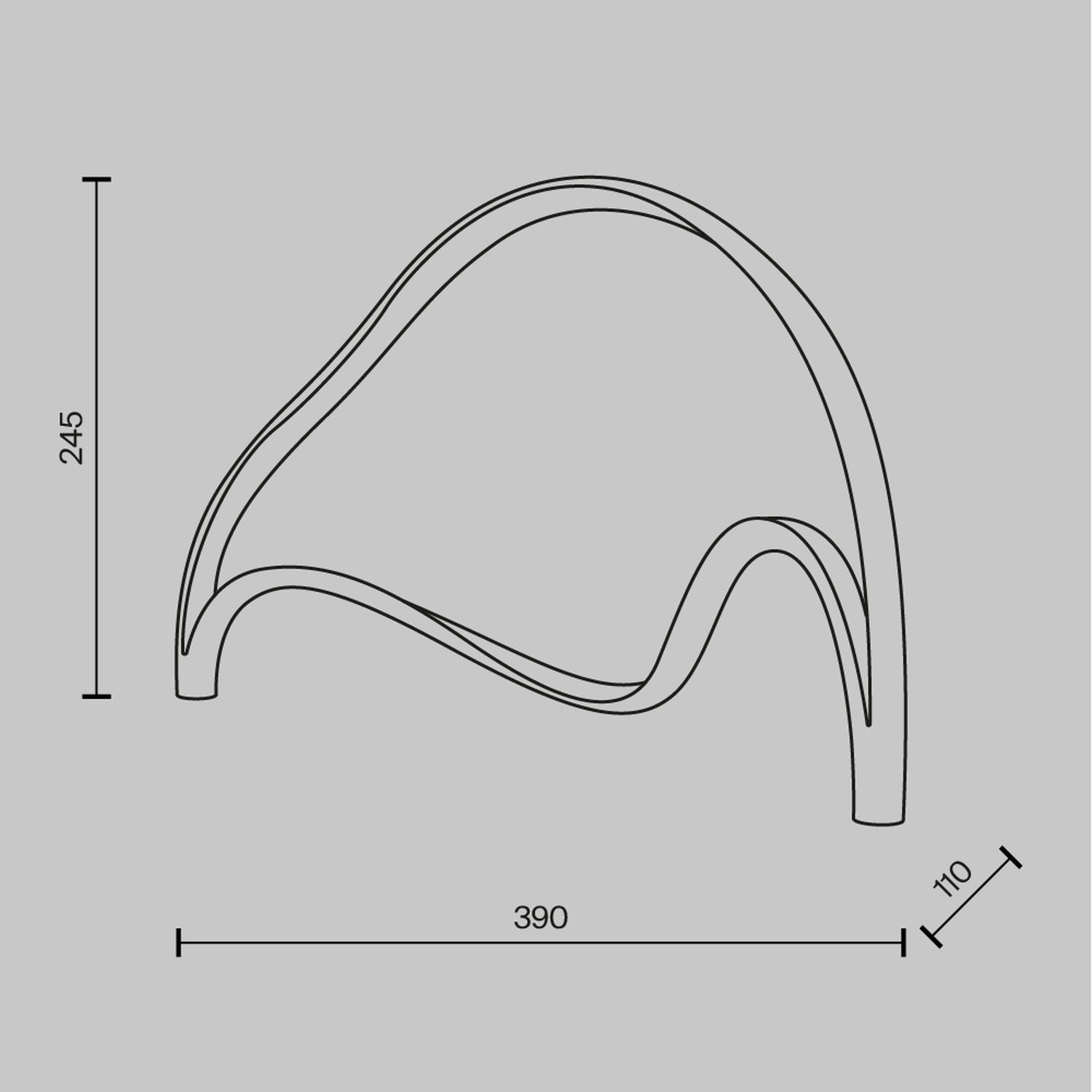 Nachttischleuchte LED Aluminium 24,5 cm hoch in Messing