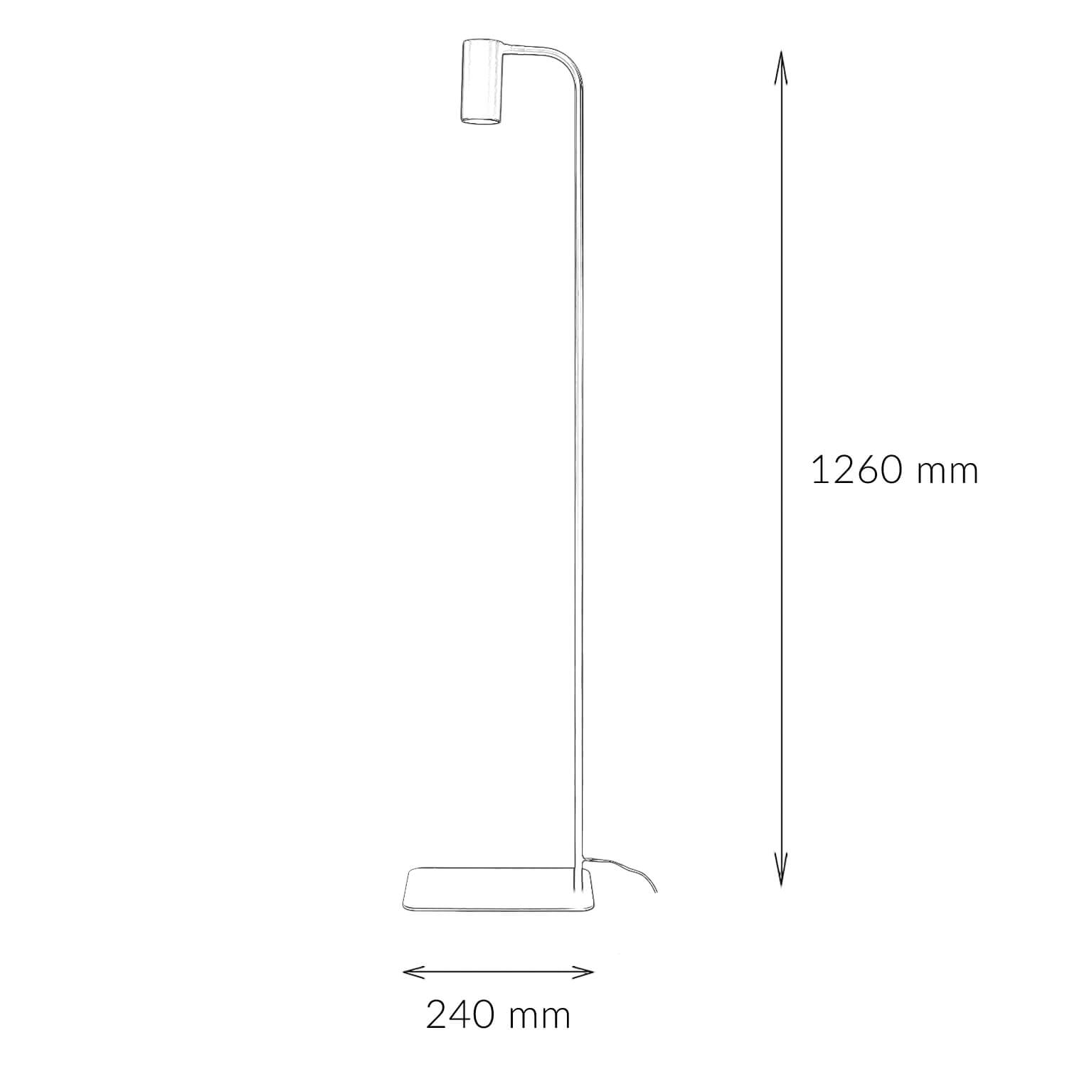 Petit lampadaire Blanc 124cm Moderne flexible GU10 Métal