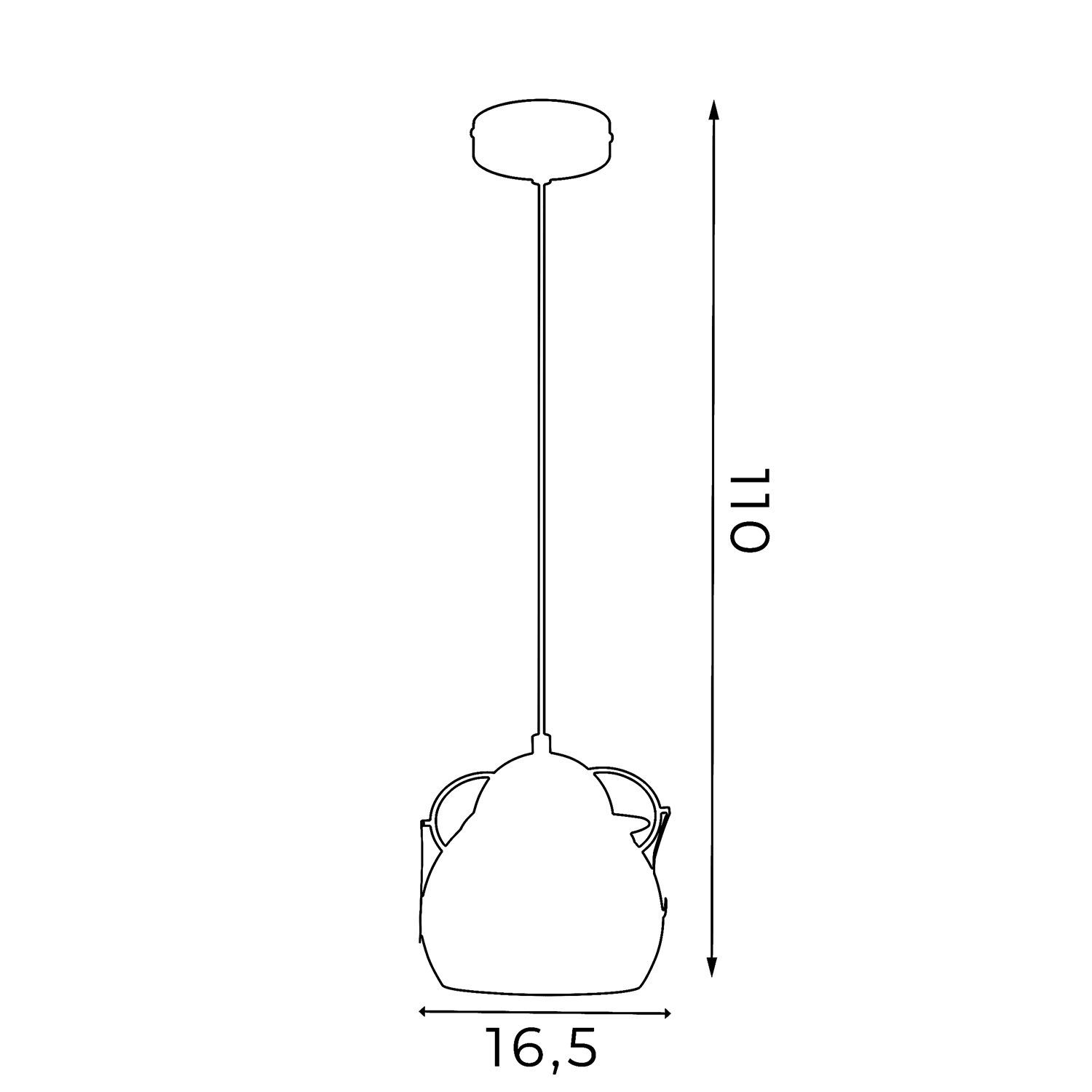 Kinderzimmerlampe Weiß Gelb Ø 16,5 cm Glas Metall