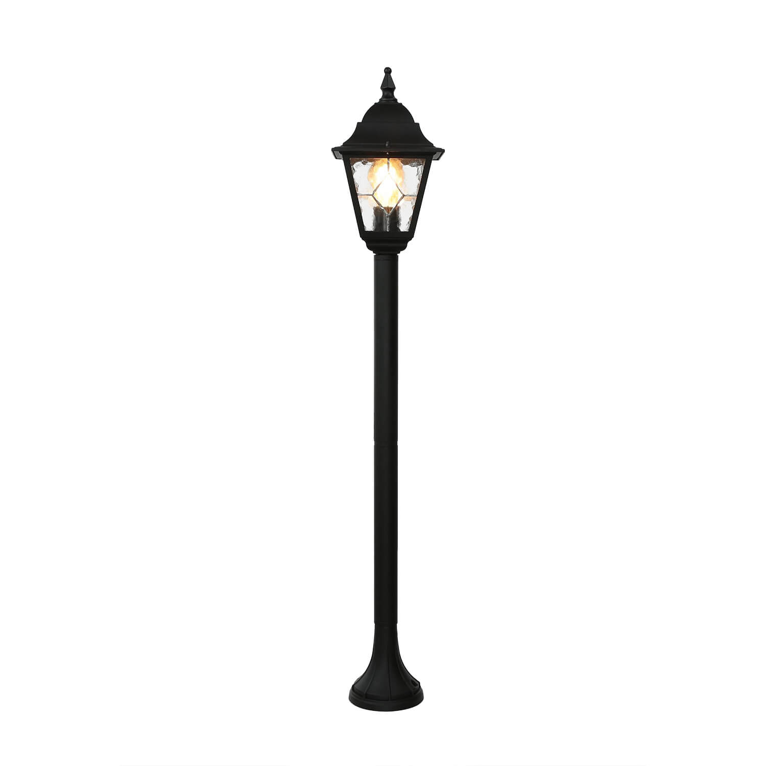 Lampe d'allée noire résistante aux intempéries H:109cm LEADWORTH