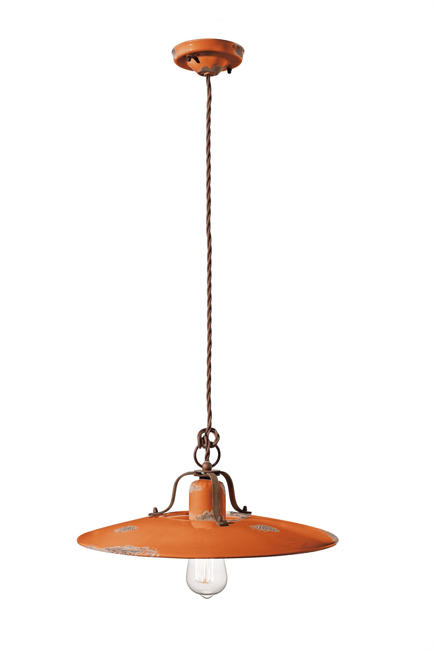 Suspension céramique métal E27 D : 40 cm rond