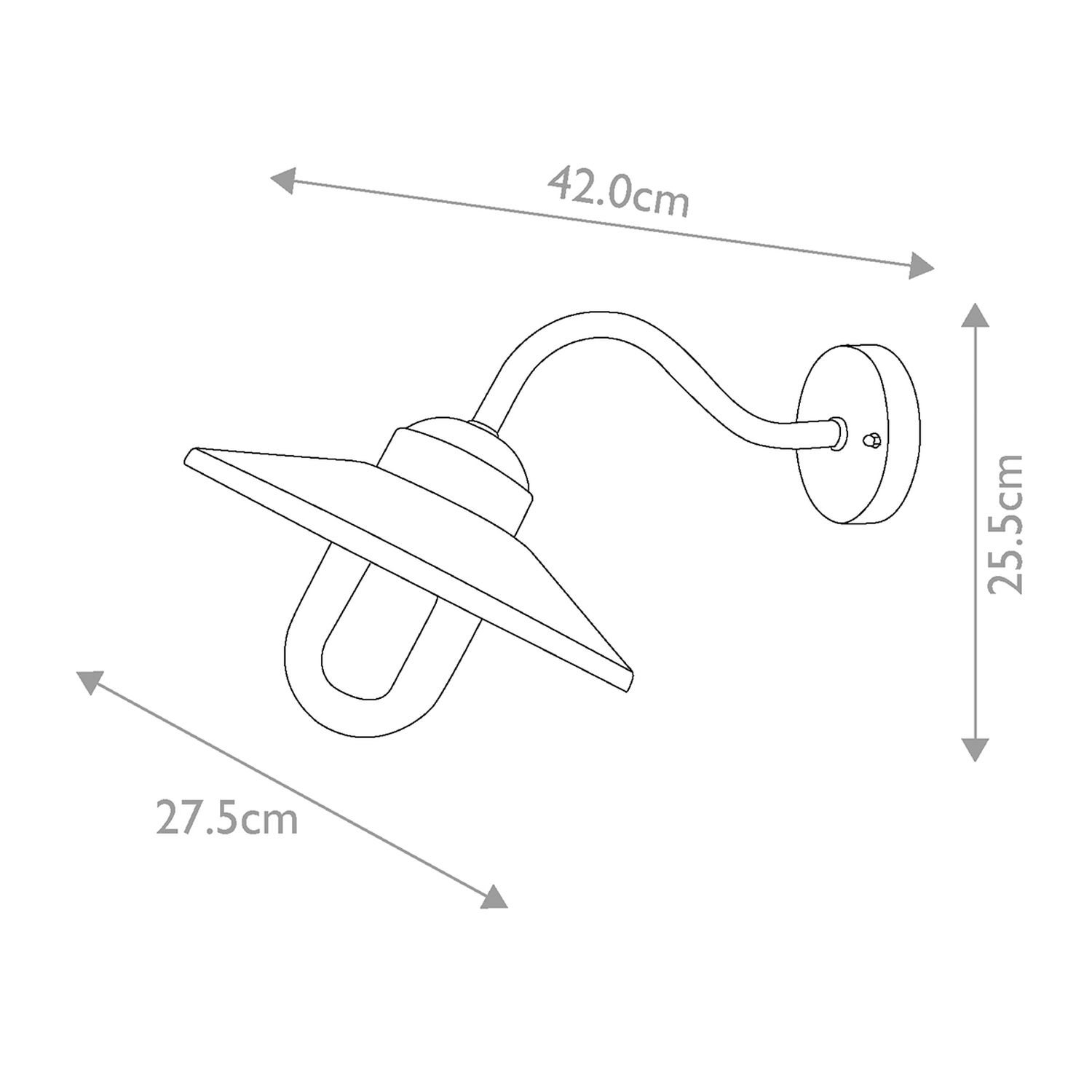 Lampe d'extérieur bleu acier inoxydable verre E27 IP44 mur KARISE