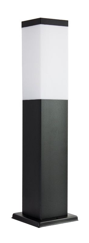Außenlampe Schwarz Edelstahl 45cm IP44 eckig E27