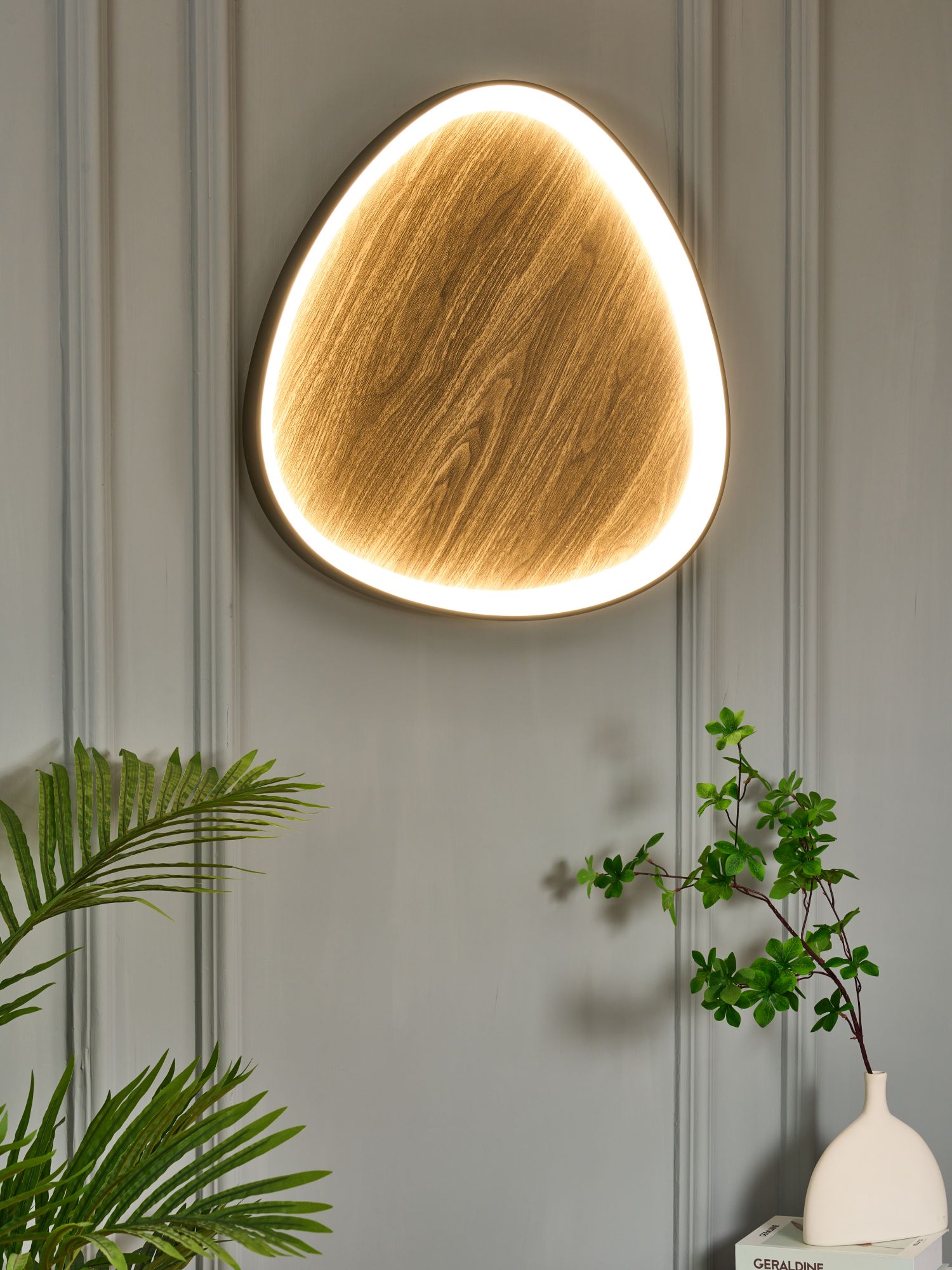 Applique LED Nature Noir L:65 cm 58 W Scandinave