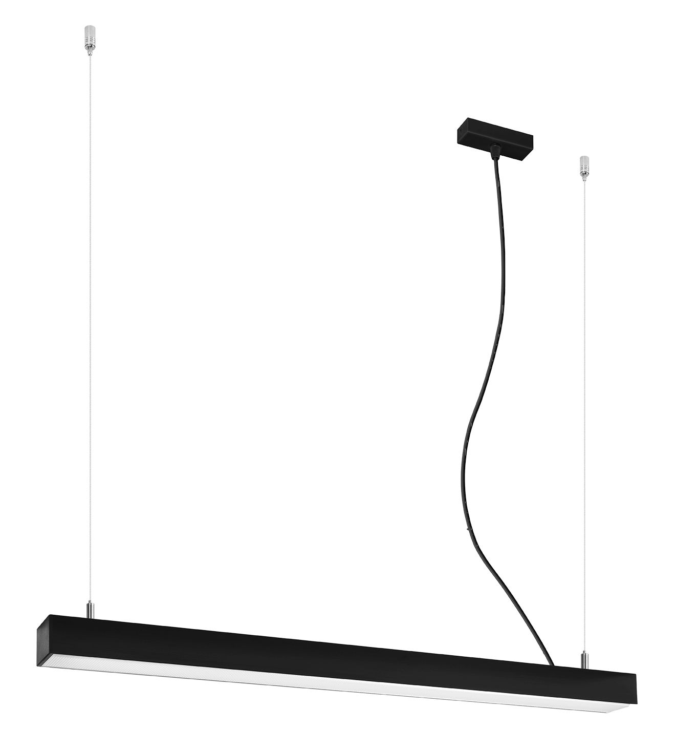 LED Hängelampe Esstisch 90 cm lang 4000 K Schwarz