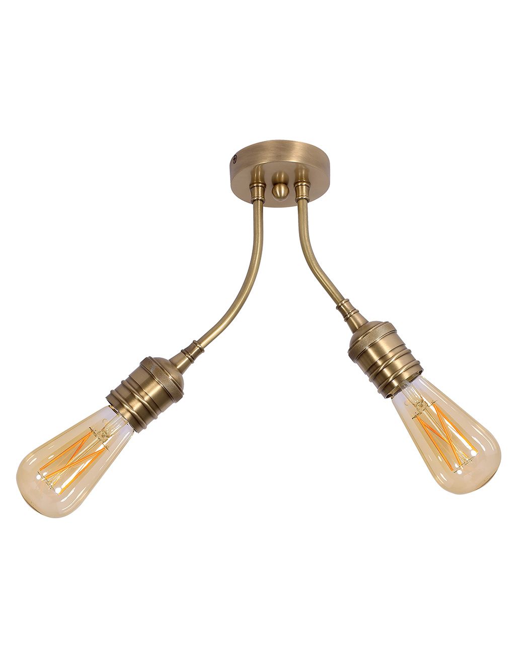 Messing Deckenlampe Industrial Design inkl. LED