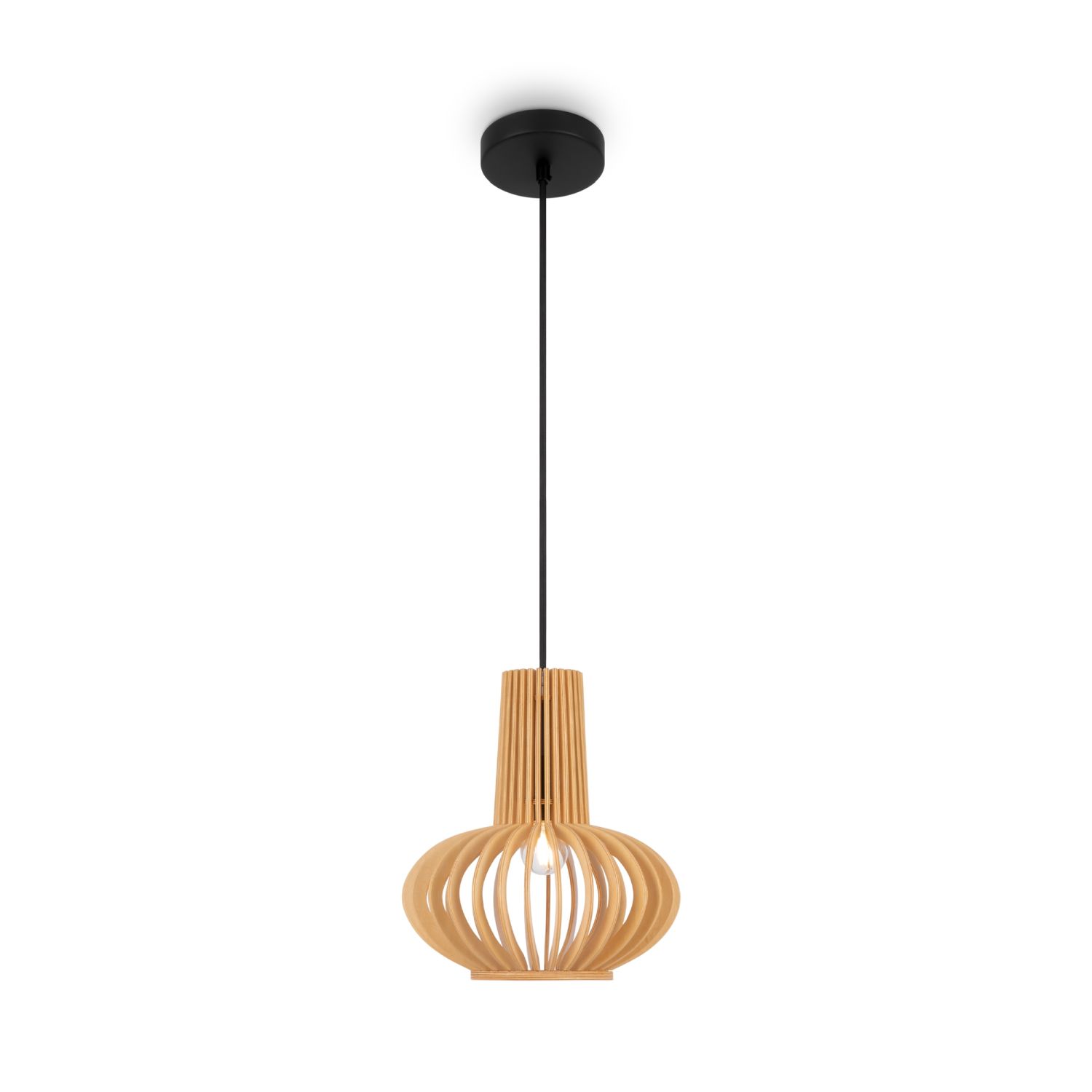 Lampe à suspendre bois métal E27 Ø 25,5 cm H : max. 331,5 cm