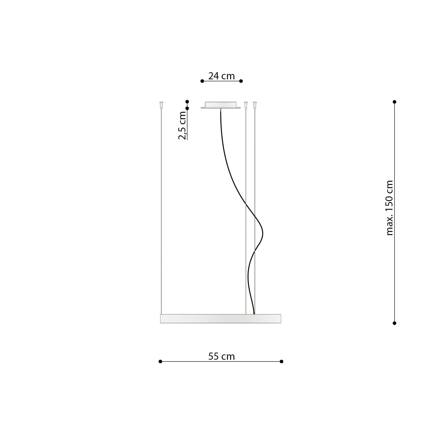 LED Kronleuchter Ring Ø 55 cm 4000 K Modern Metall Weiß