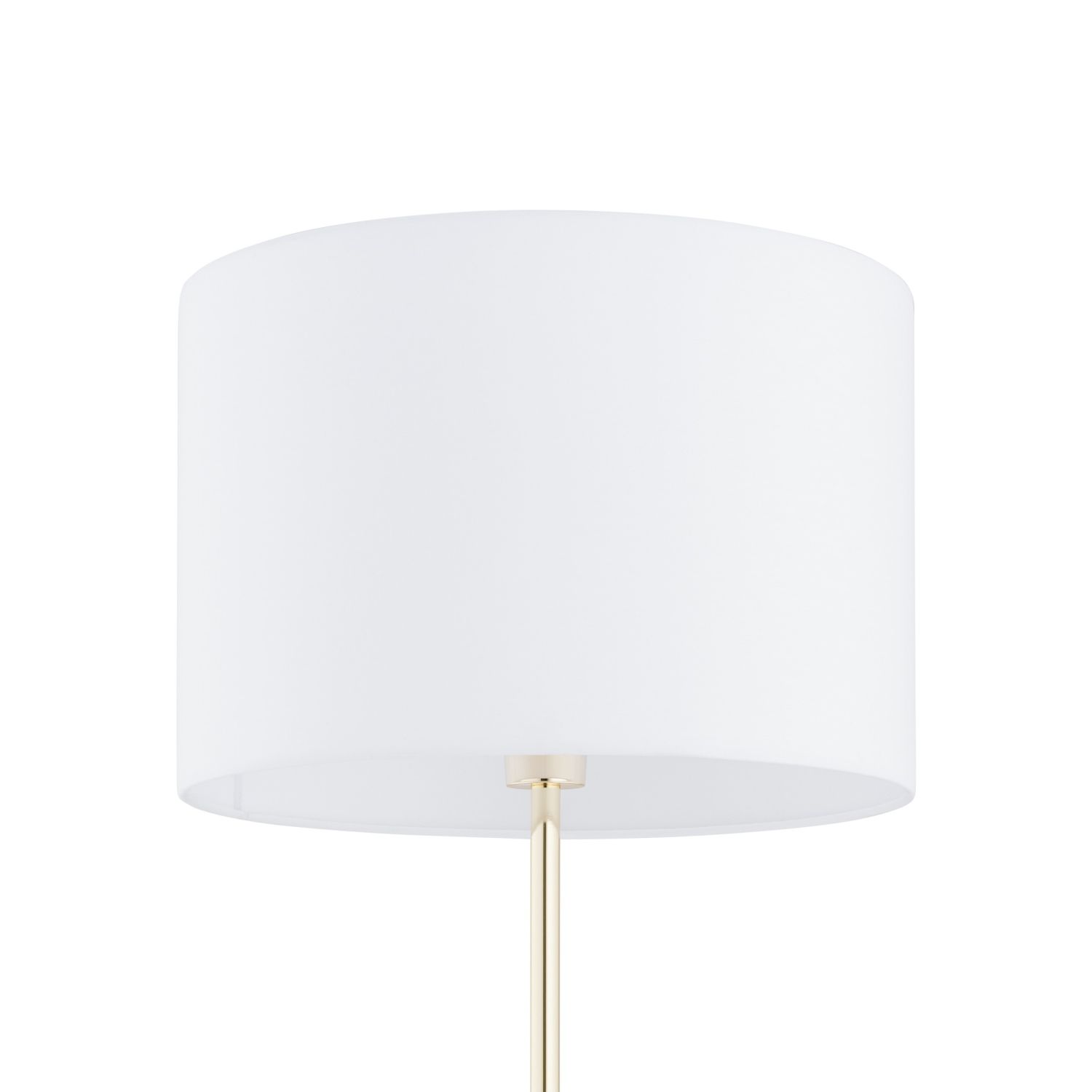 Lampadaire or blanc 160 cm en métal tissu E27 salon