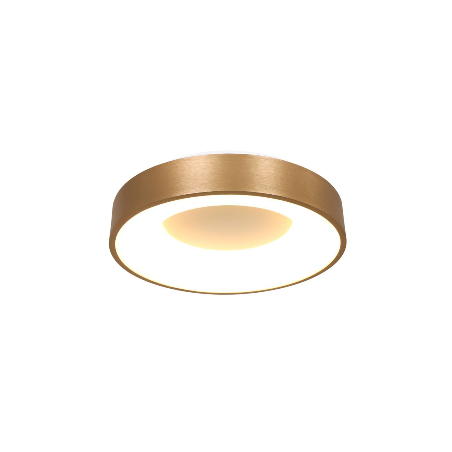 Blendarme LED Deckenlampe in Gold Weiß Ø30 cm stilvoll