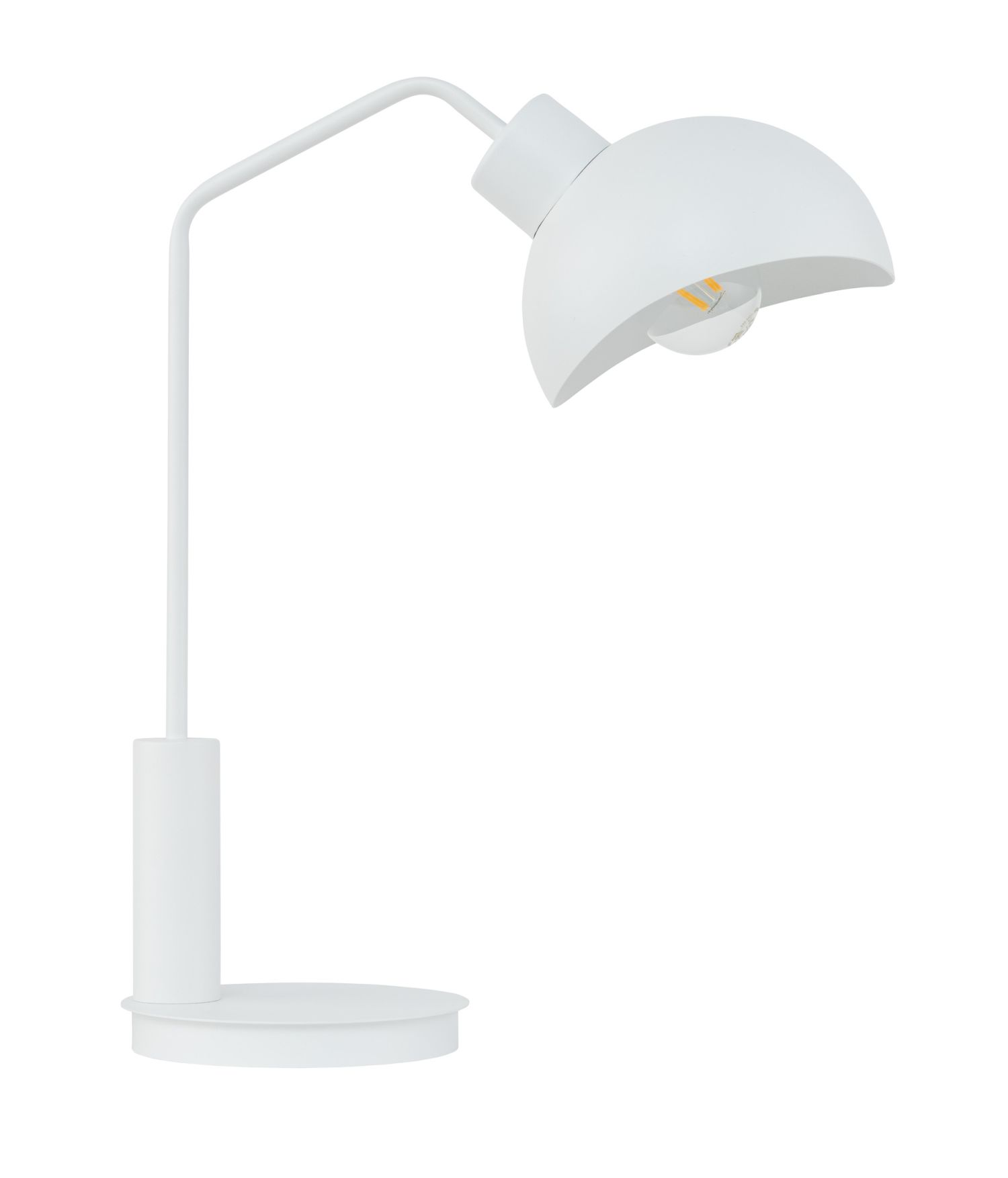 Tischlampe Weiß Metall Design 46 cm E27 Lesen Arbeiten