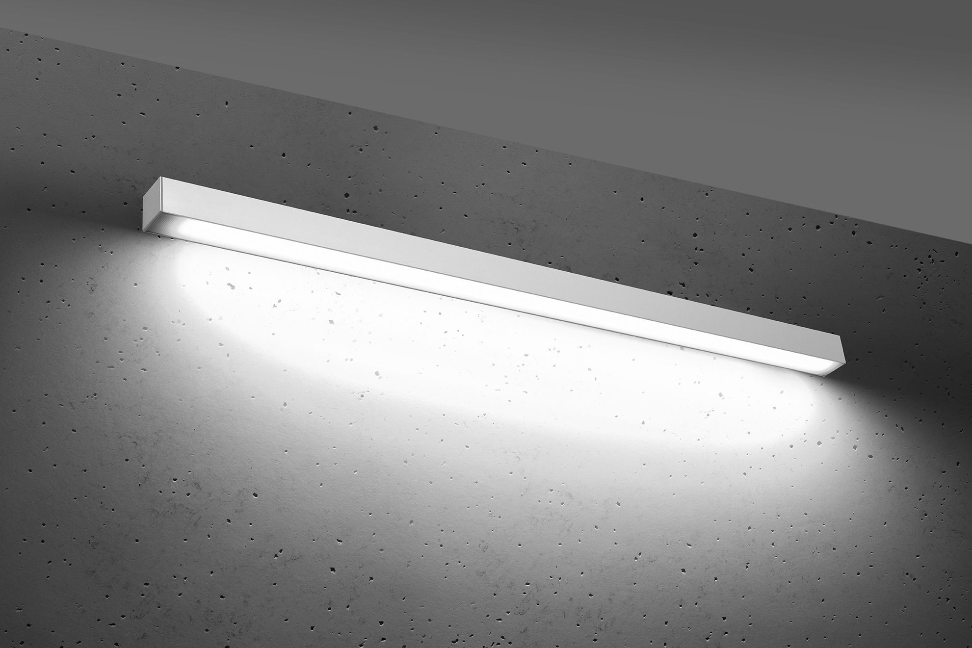 LED Wandleuchte Weiß 118 cm lang 4000 K Downlight
