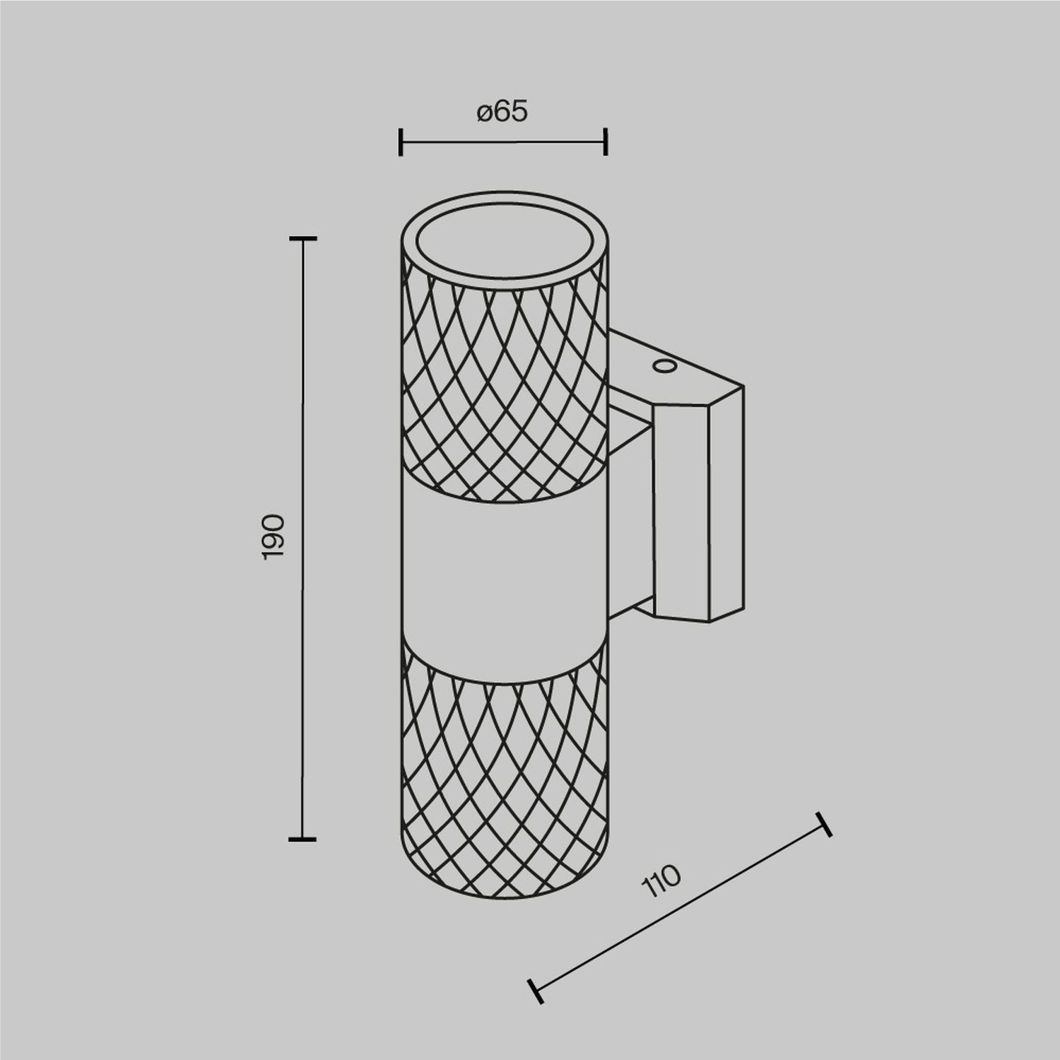 Lampe d'extérieur murale aluminium verre GU10 IP54 H : 19 cm ENZO