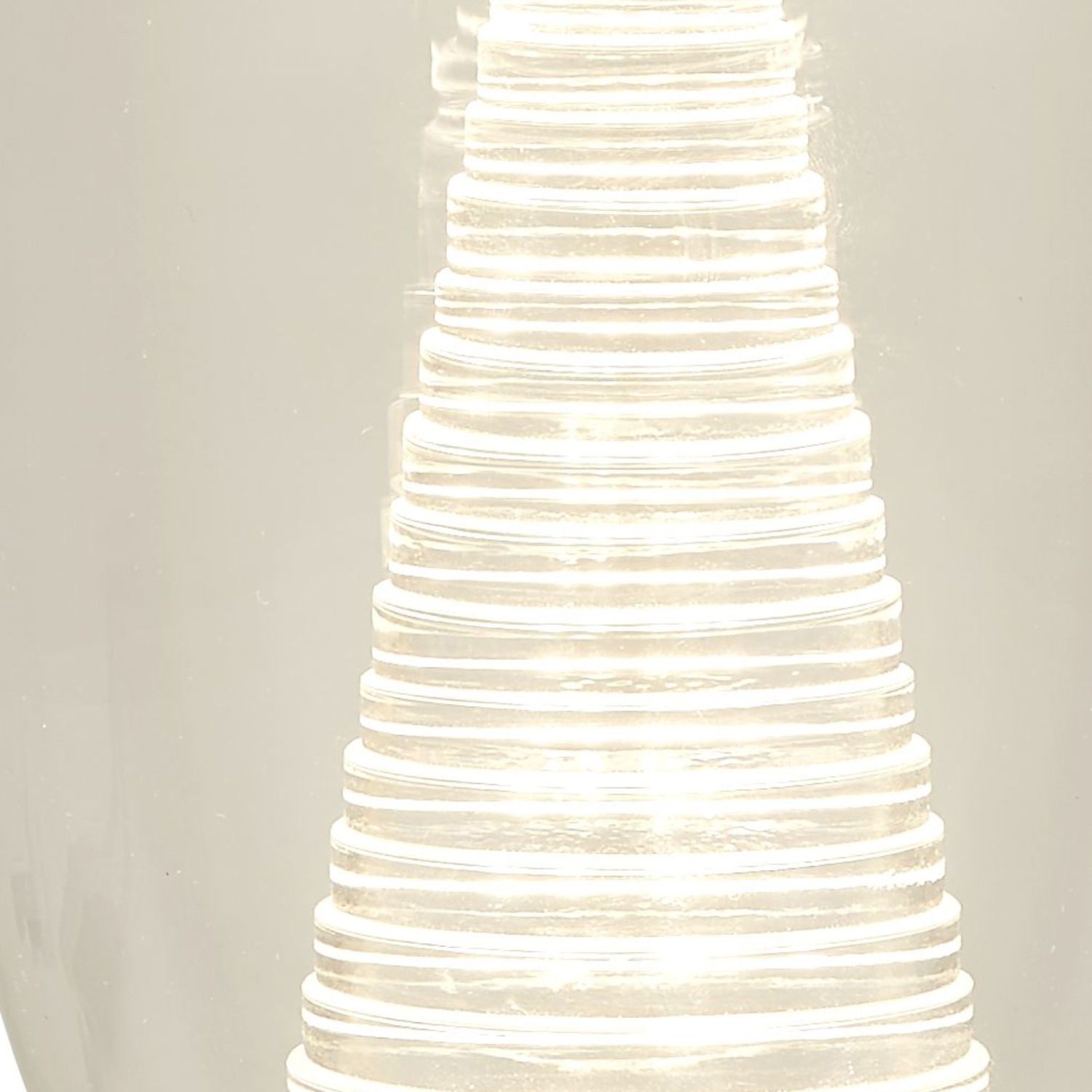 LED Tischlampe klein H: 20,5 cm Ø 11,5 cm Chrom Klar