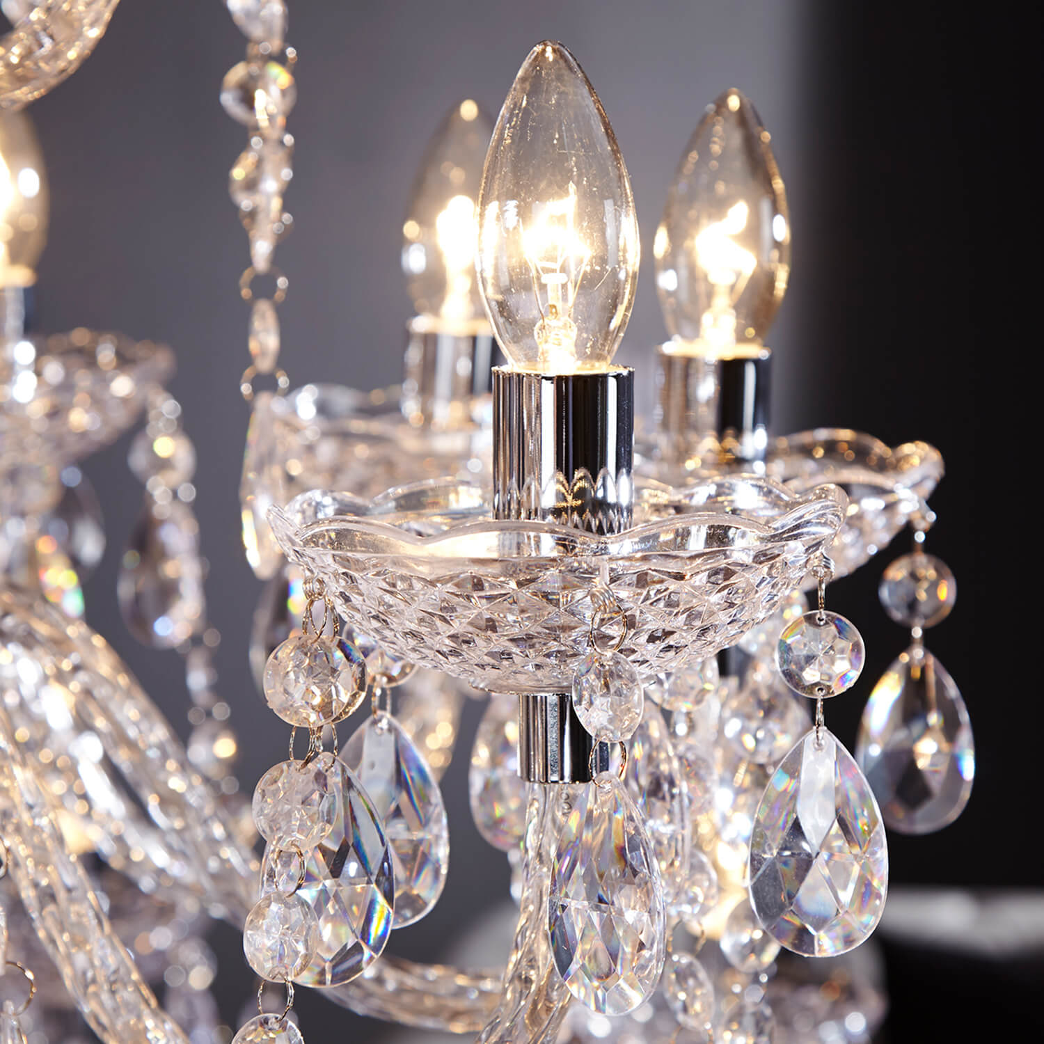 Kristall Lampe Designerleuchte Klassisch E14 Acryl