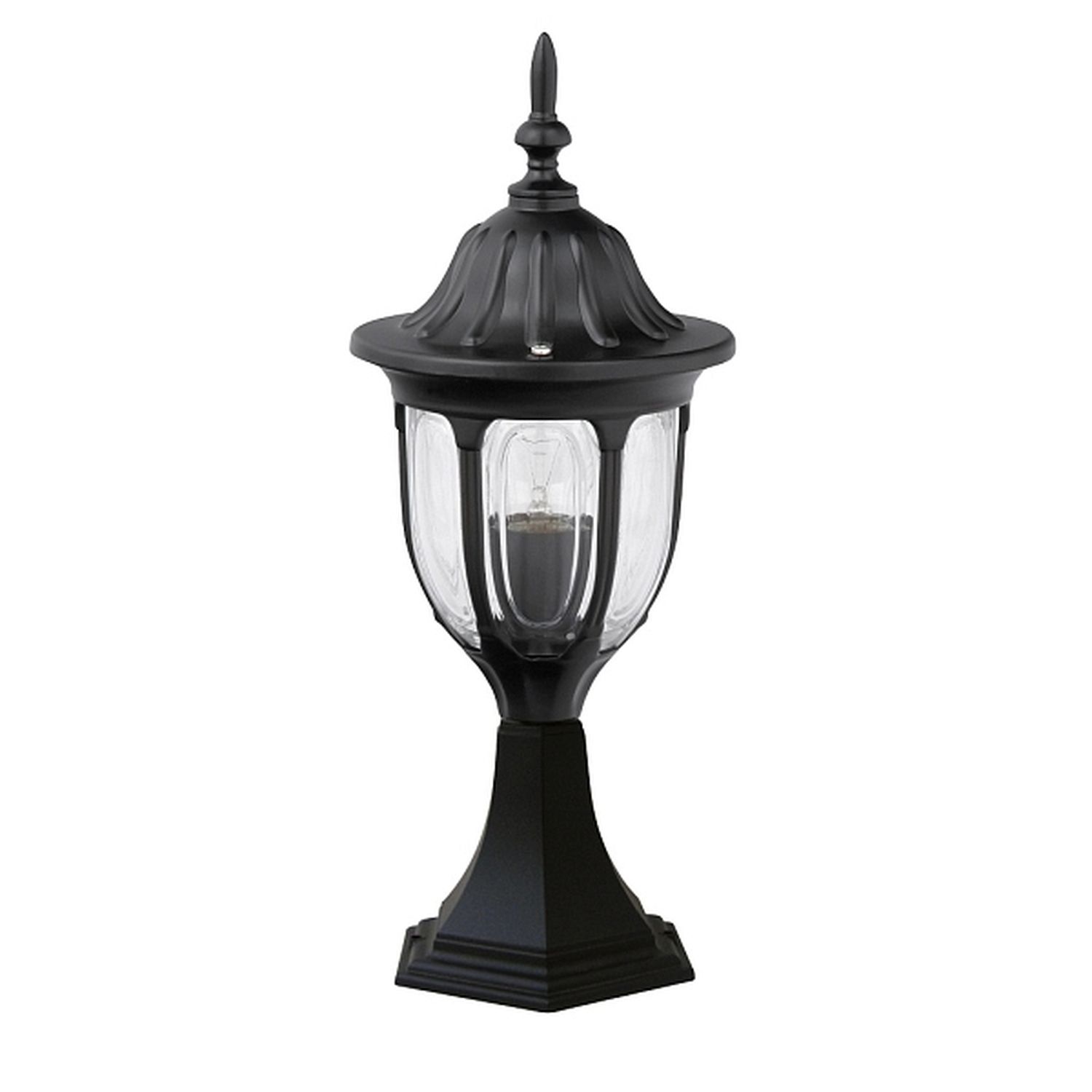 Lampe de socle rustique MILANO Noir 43cm IP43