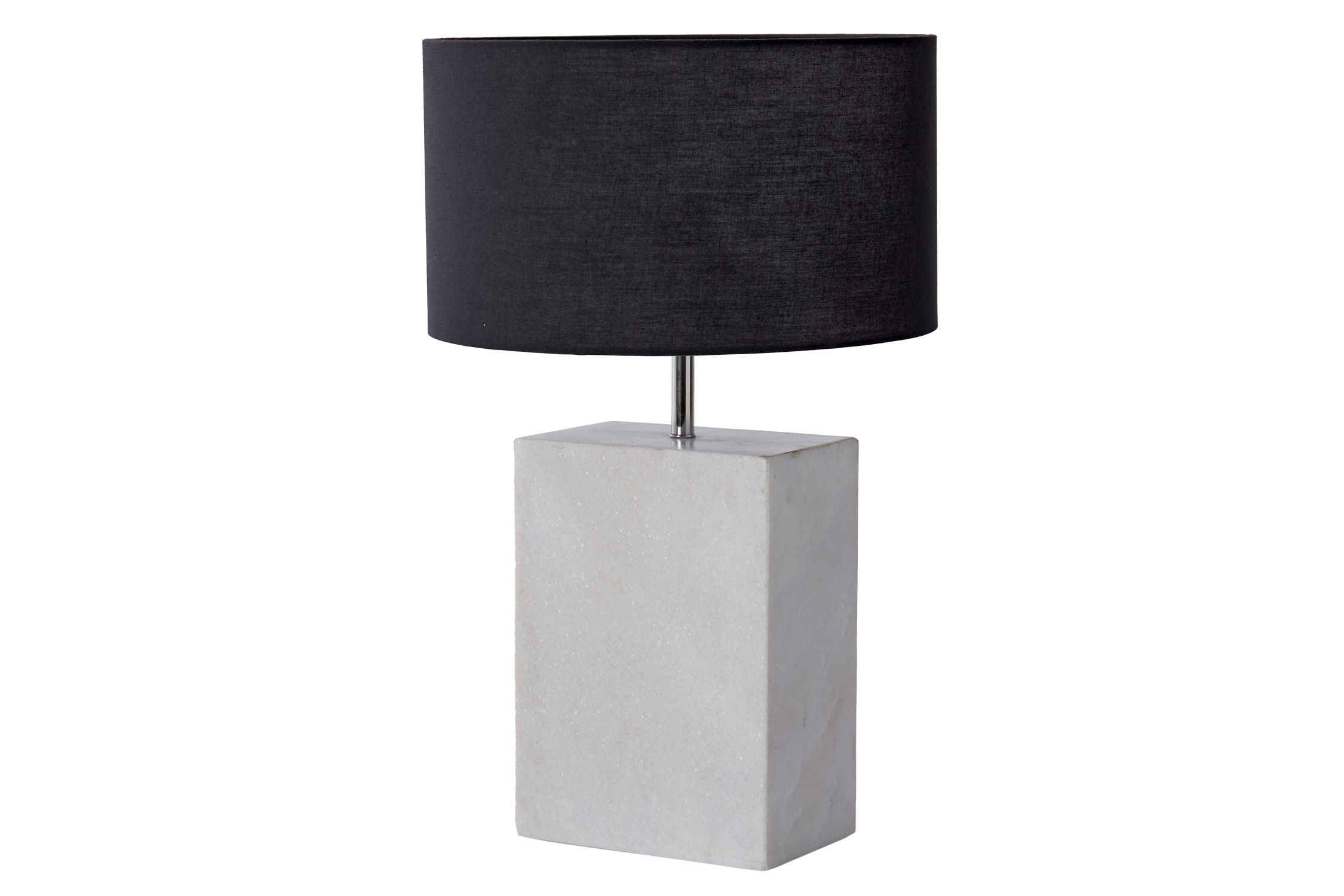 Moderne Tischlampe Marmor Stoff Weiß Schwarz blendarm