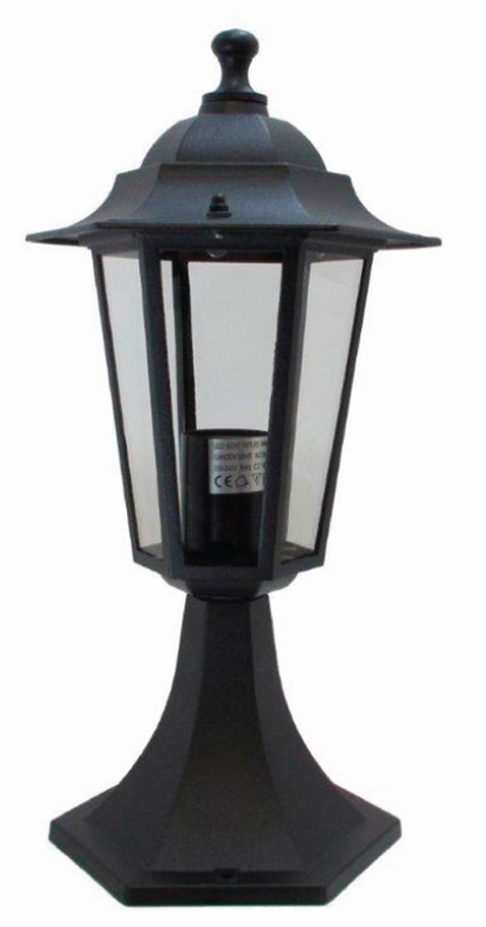 Rustikale Gartenlampe Schwarz 38cm klein Aluminium