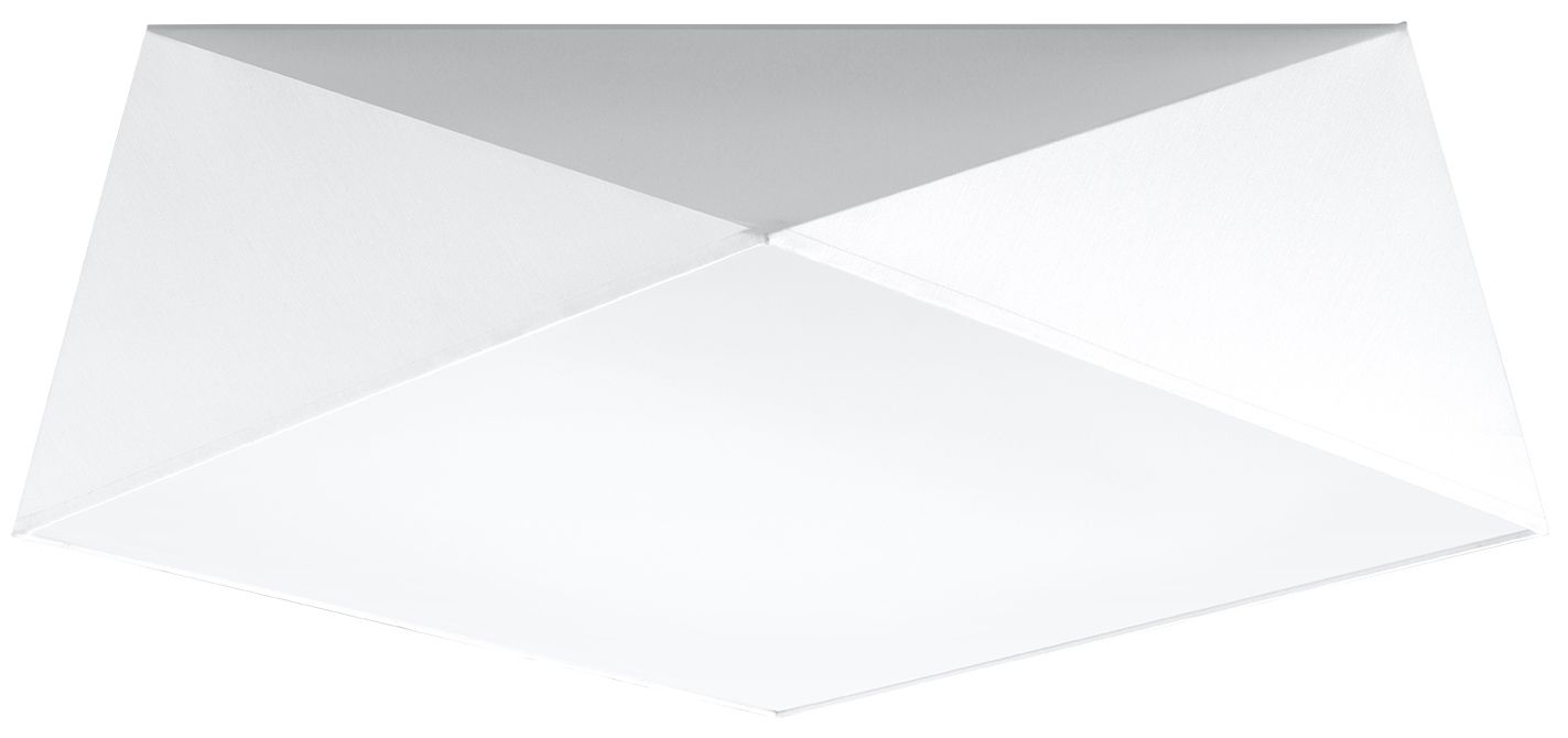 Weiße Deckenlampe LYNNDIE B:50cm geometrisch blendarm