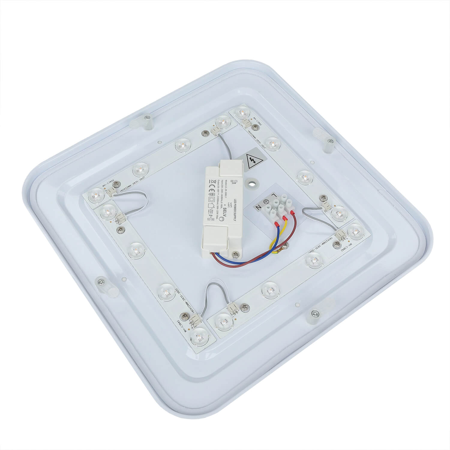 Plafonnier LED Noir Moderne IP44 3000K faible éblouissement