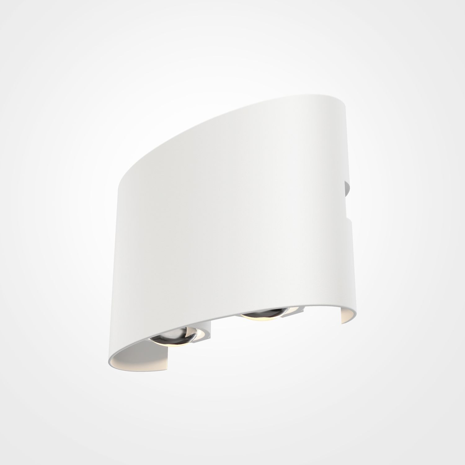 Lampe LED d'extérieur murale métal IP54 L : 12 cm Up Down blanc