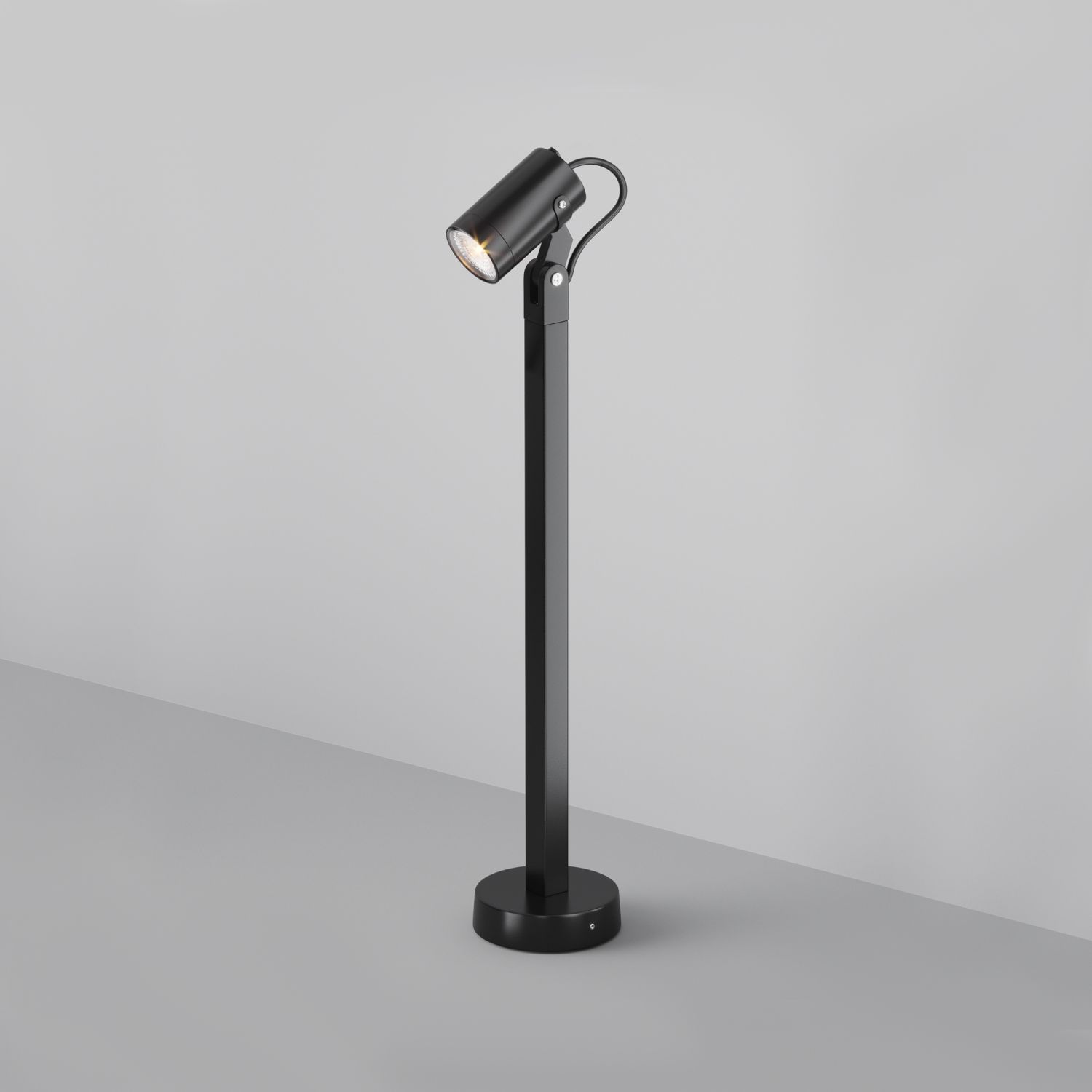 Außenlampe Aluminium Glas GU10 IP65 60 cm hoch Schwarz