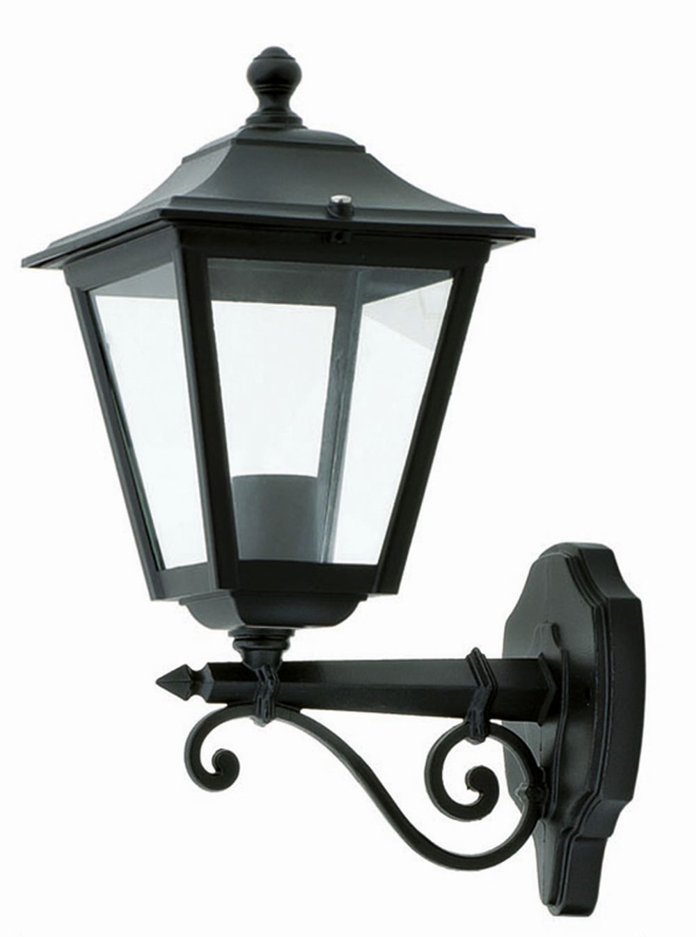 Schwarze Außenlampe antik Rustikal IP44 E27 H:41cm