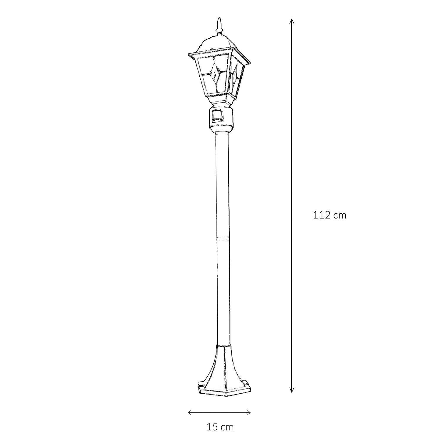 Lampe d'extérieur avec détecteur de mouvement E27 SALZBURG