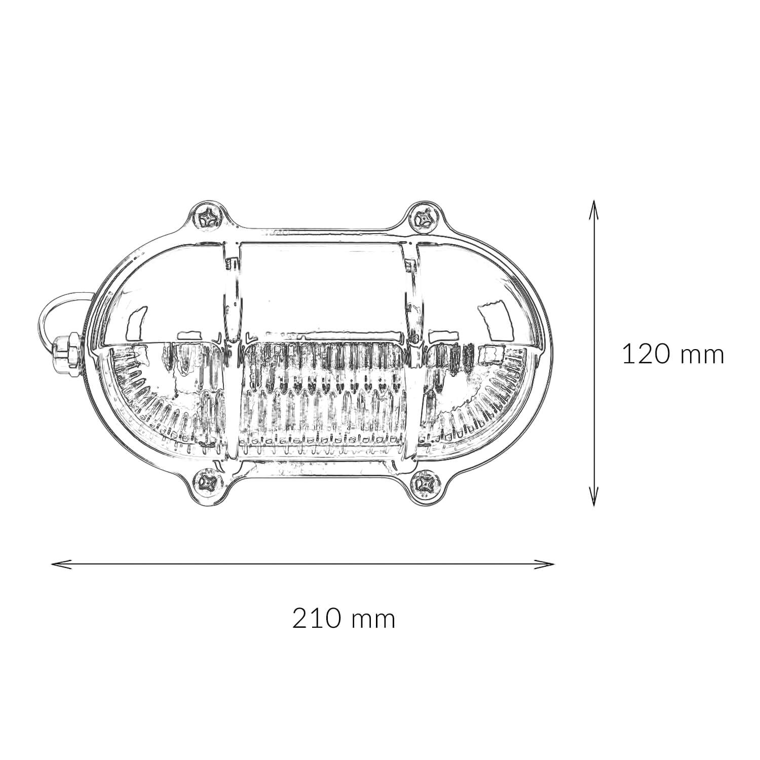 Applique en laiton ovale IP64 Extérieur maritime