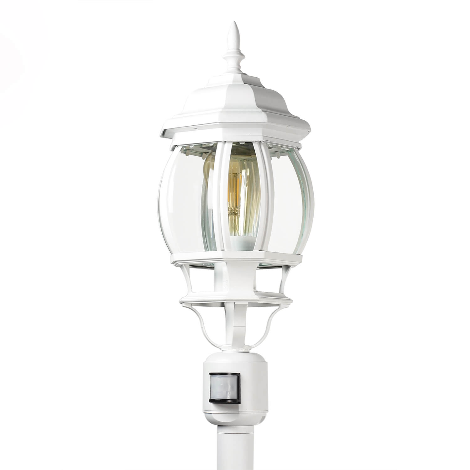 Lampe d'allée rustique avec détecteur de mouvement Blanc BREST