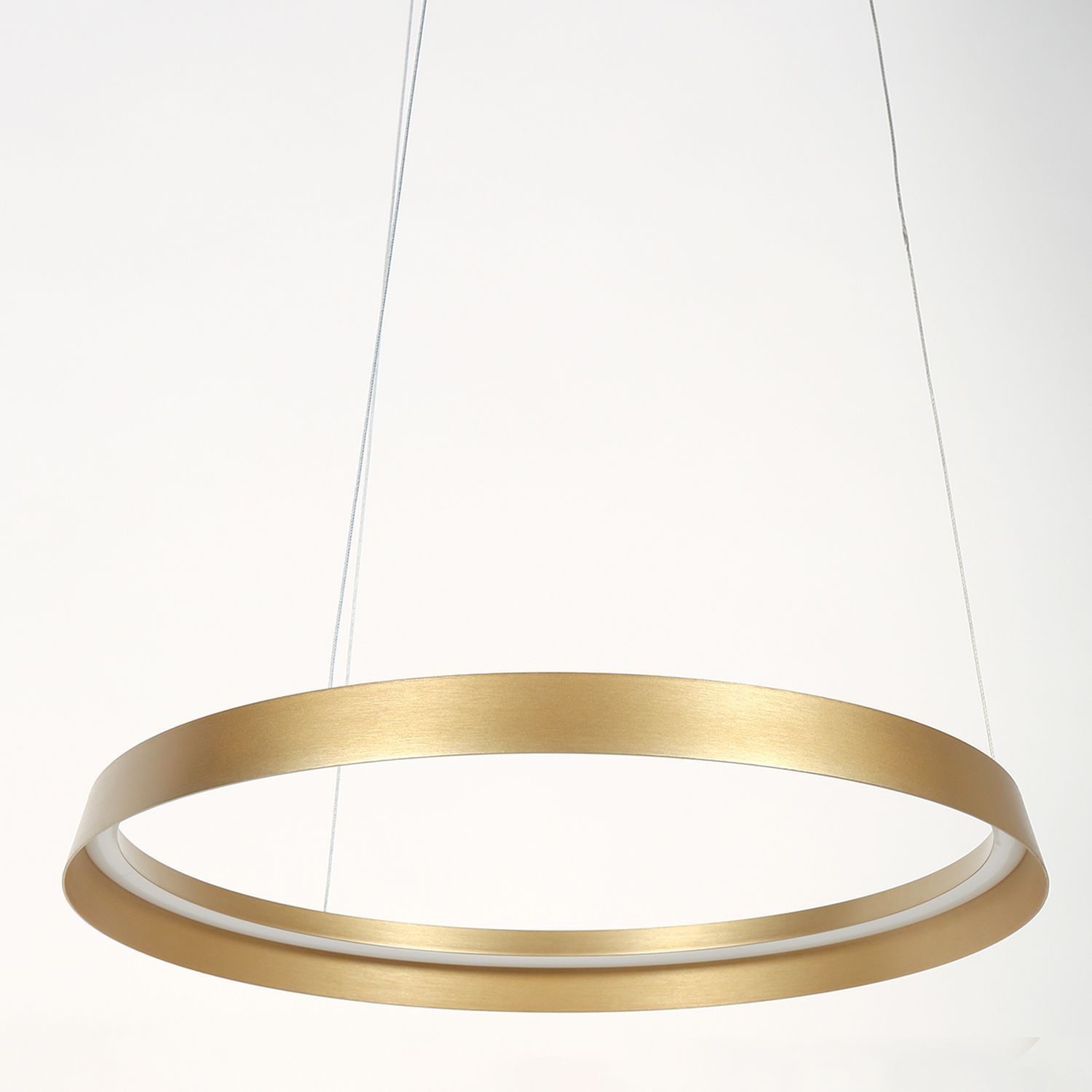 LED Hängelampe rund in Gold B:60 cm 50 W 2700 K elegant