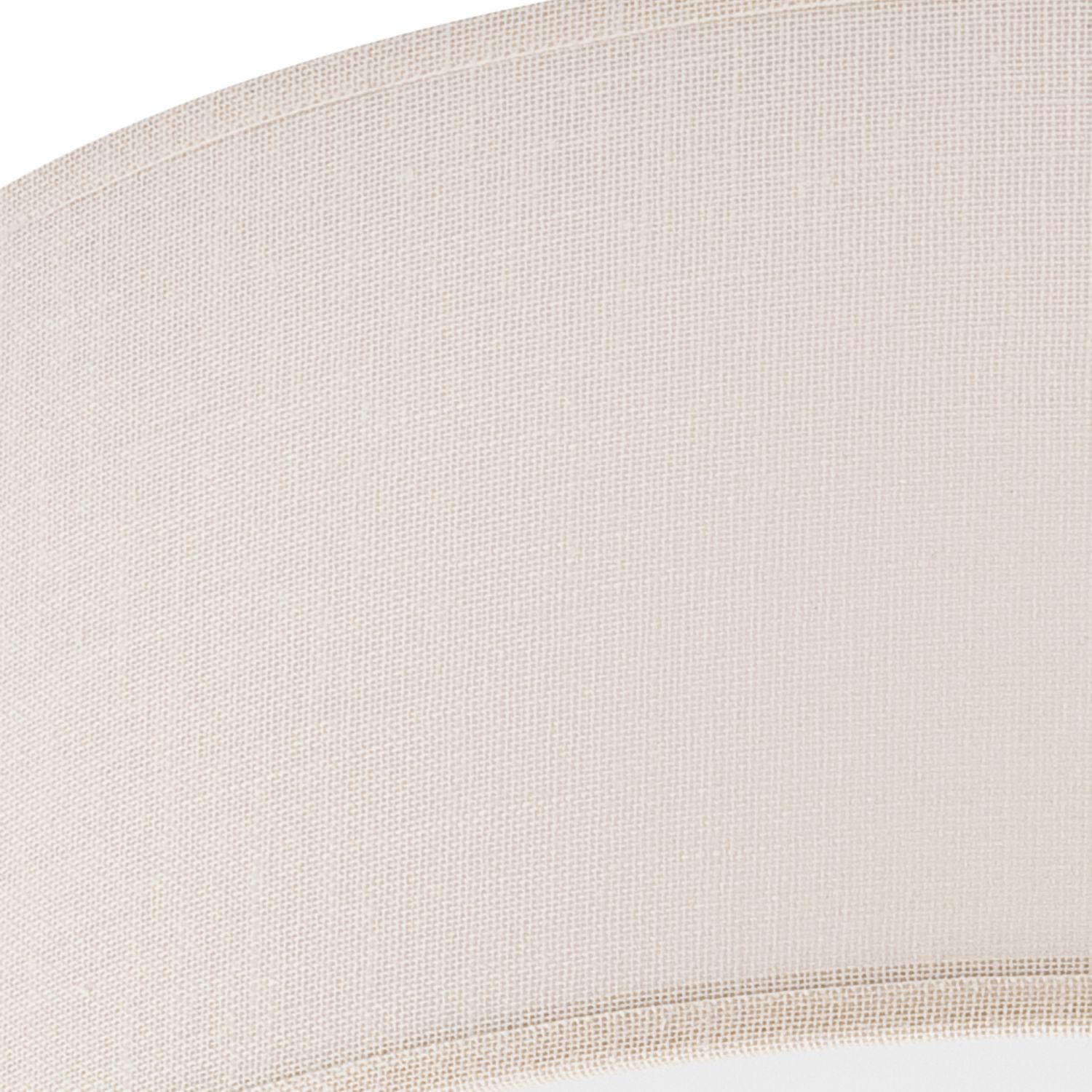 Plafonnier rond Ø 45 cm Abat-jour tissu moderne Crème 2x E27