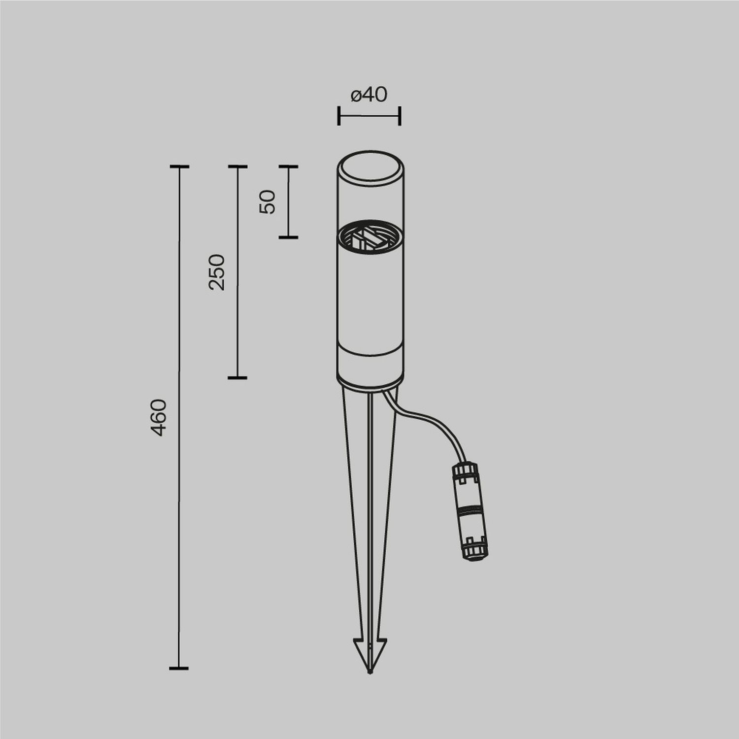 Borne d'éclairage aluminium verre G9 IP54 hauteur 46 cm graphite