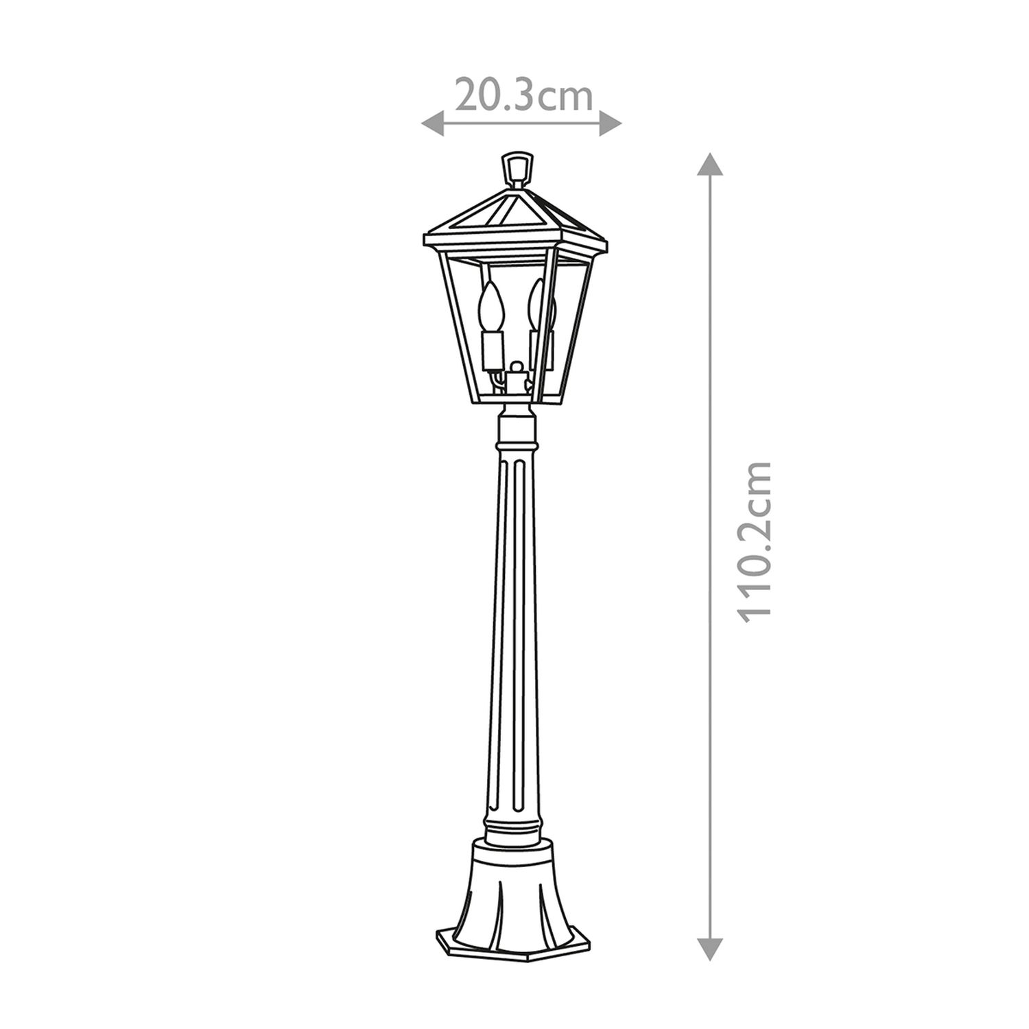 Wegeleuchte Garten E14 IP44 110,2 cm hoch ABINGDON