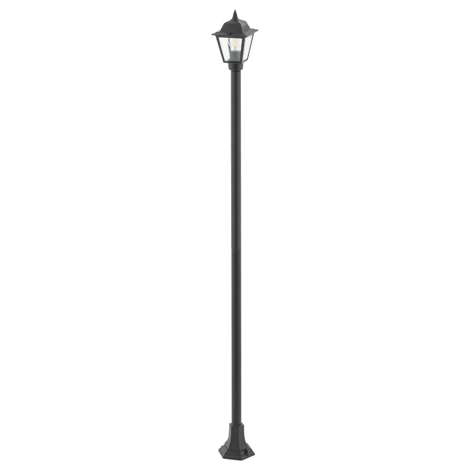 Lampe d'allée 200 cm Noir Aluminium Rustique IP44 E27